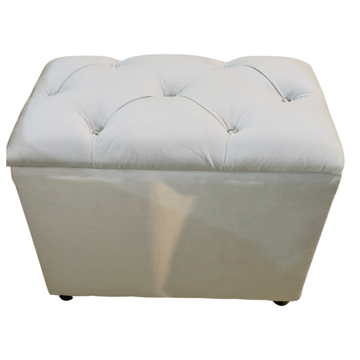 BANQUETA MUEBLES RIMAR CRUDO BAUL CAPITONE DIAMANTE FELPA 60X40X50X40 - 4