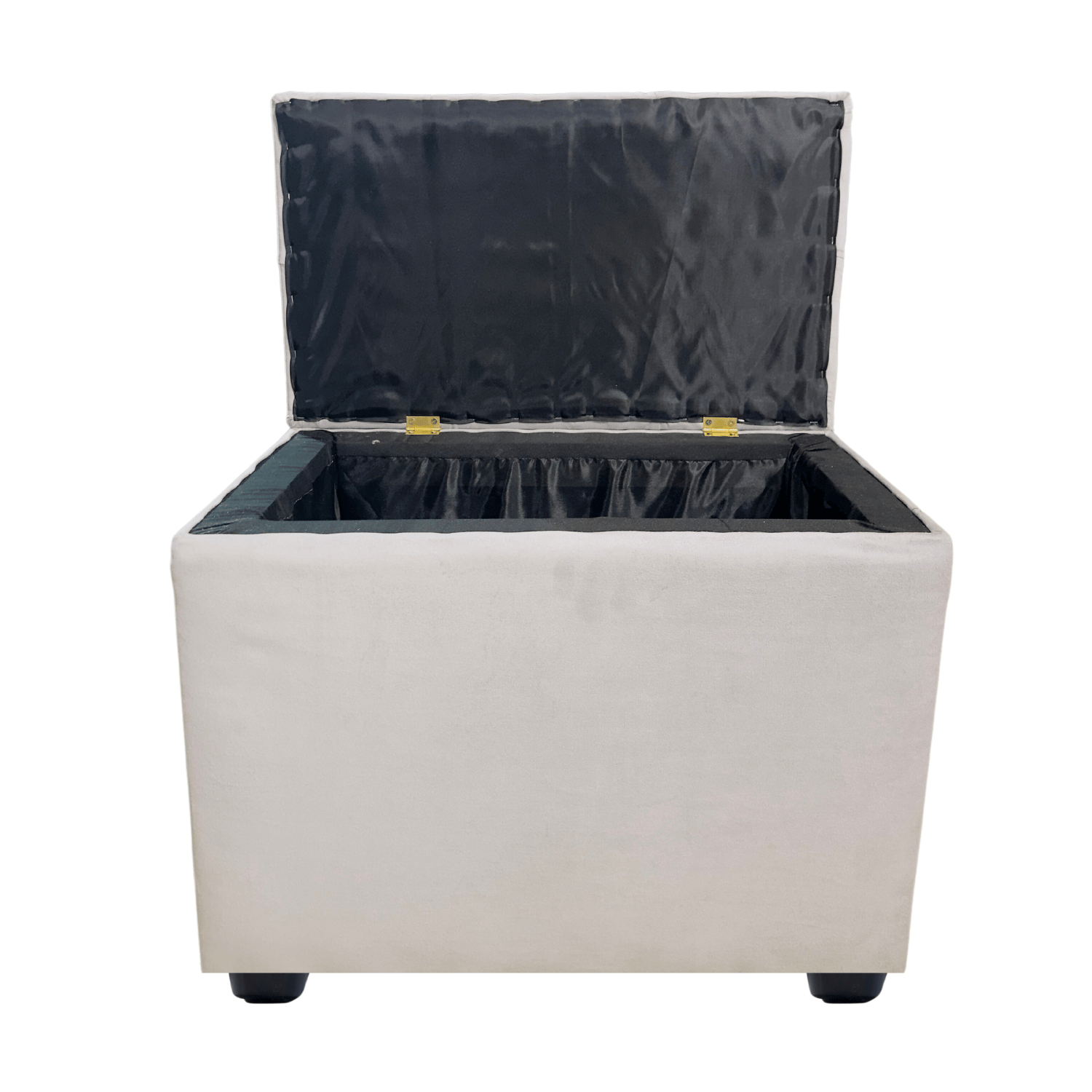BANQUETA MUEBLES RIMAR CRUDO BAUL CAPITONE DIAMANTE FELPA 60X40X50X40 - 5