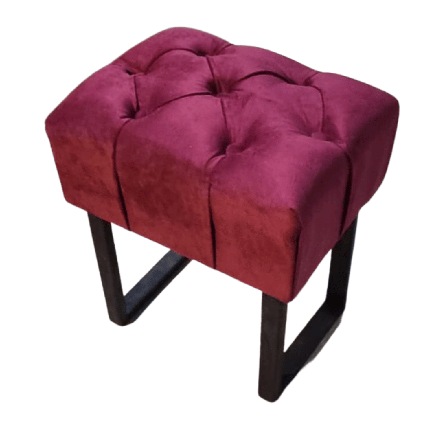 BANQUETA MUEBLES RIMAR BURDEO CAPITONE FELPA 40X30X40 - 3