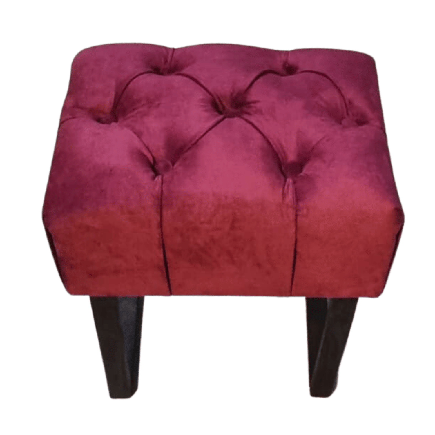 BANQUETA MUEBLES RIMAR BURDEO CAPITONE FELPA 40X30X40 - 4
