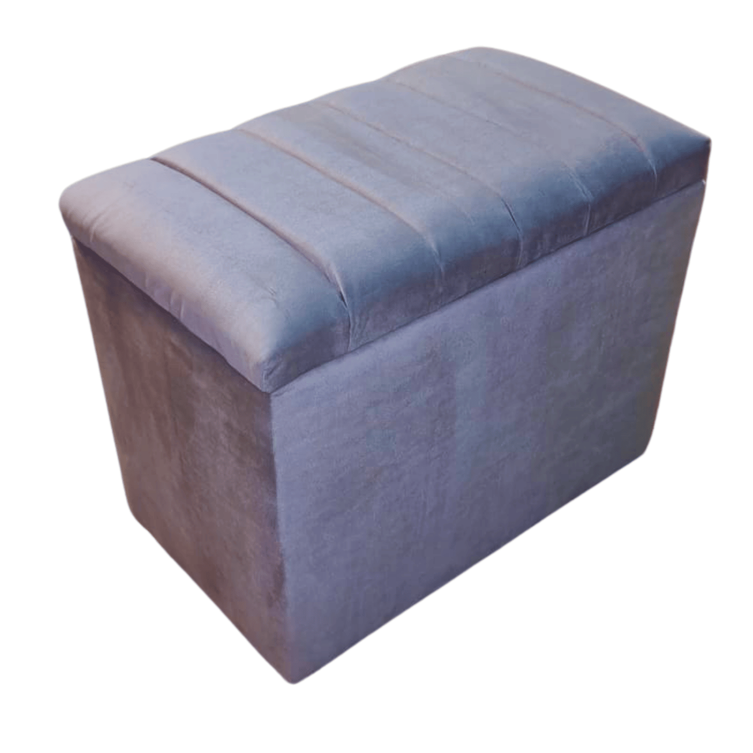 BANQUETA MUEBLES RIMAR GRIS BAUL TUBULAR FELPA 60X40X50X40 - 2