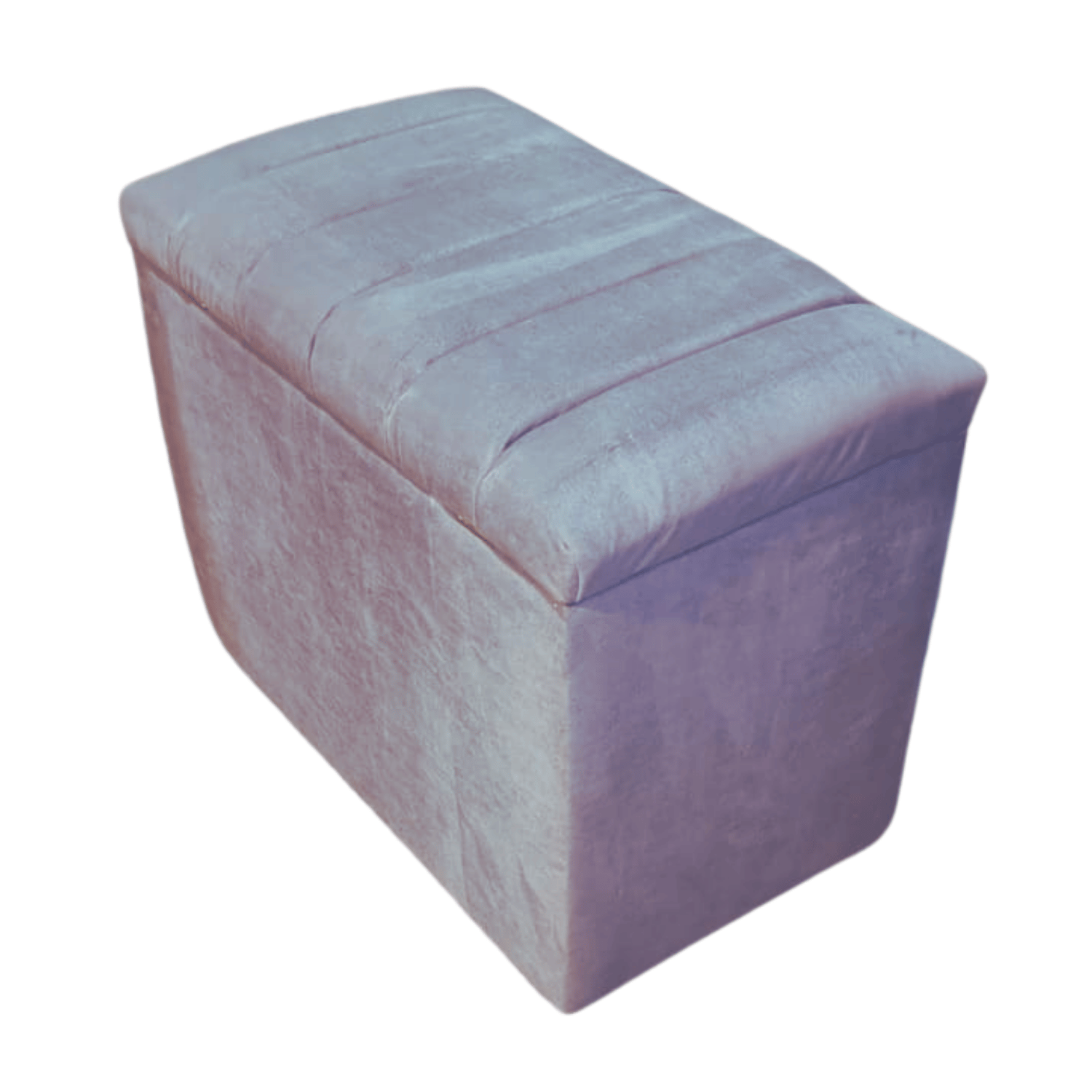 BANQUETA MUEBLES RIMAR GRIS BAUL TUBULAR FELPA 60X40X50X40 - 3
