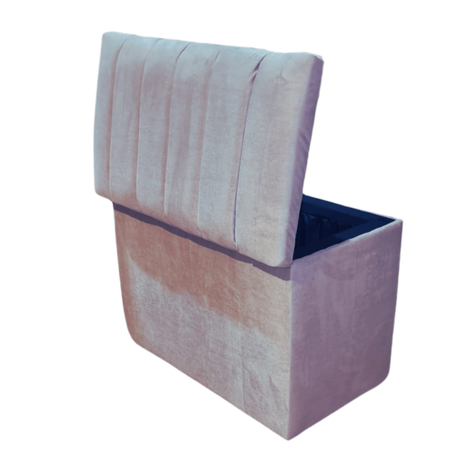 BANQUETA MUEBLES RIMAR GRIS BAUL TUBULAR FELPA 60X40X50X40 - 4