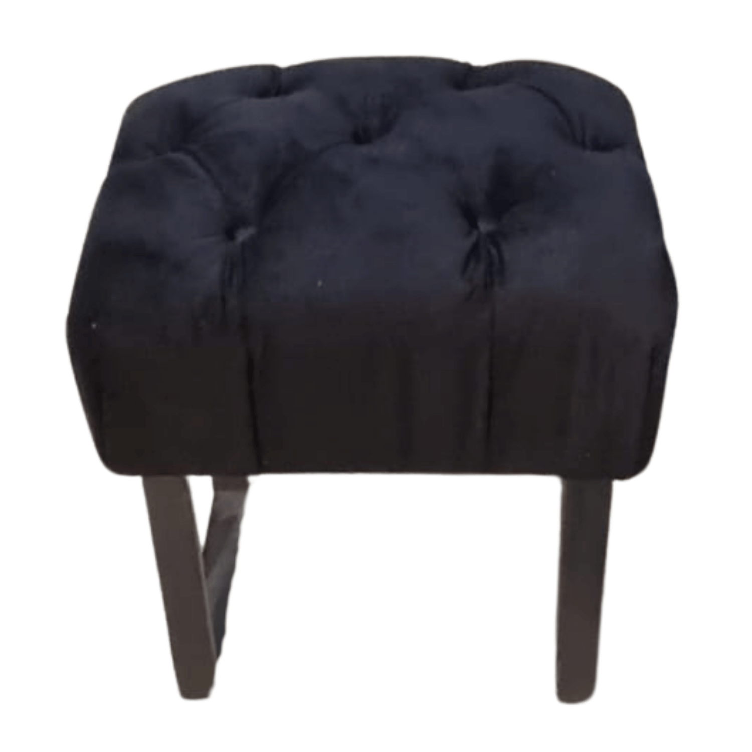 BANQUETA MUEBLES RIMAR NEGRO CAPITONE FELPA 40X30X40 - 4