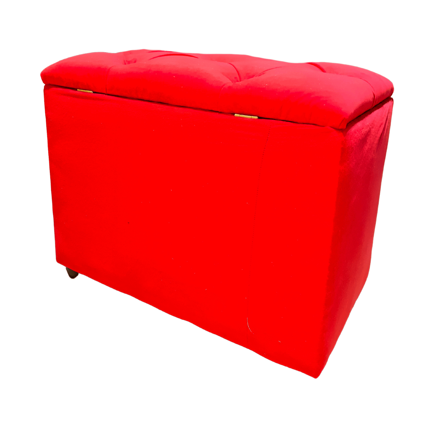 BANQUETA MUEBLES RIMAR ROJO BAUL CAPITONE DIAMANTE FELPA 60X40X50X40 - 2