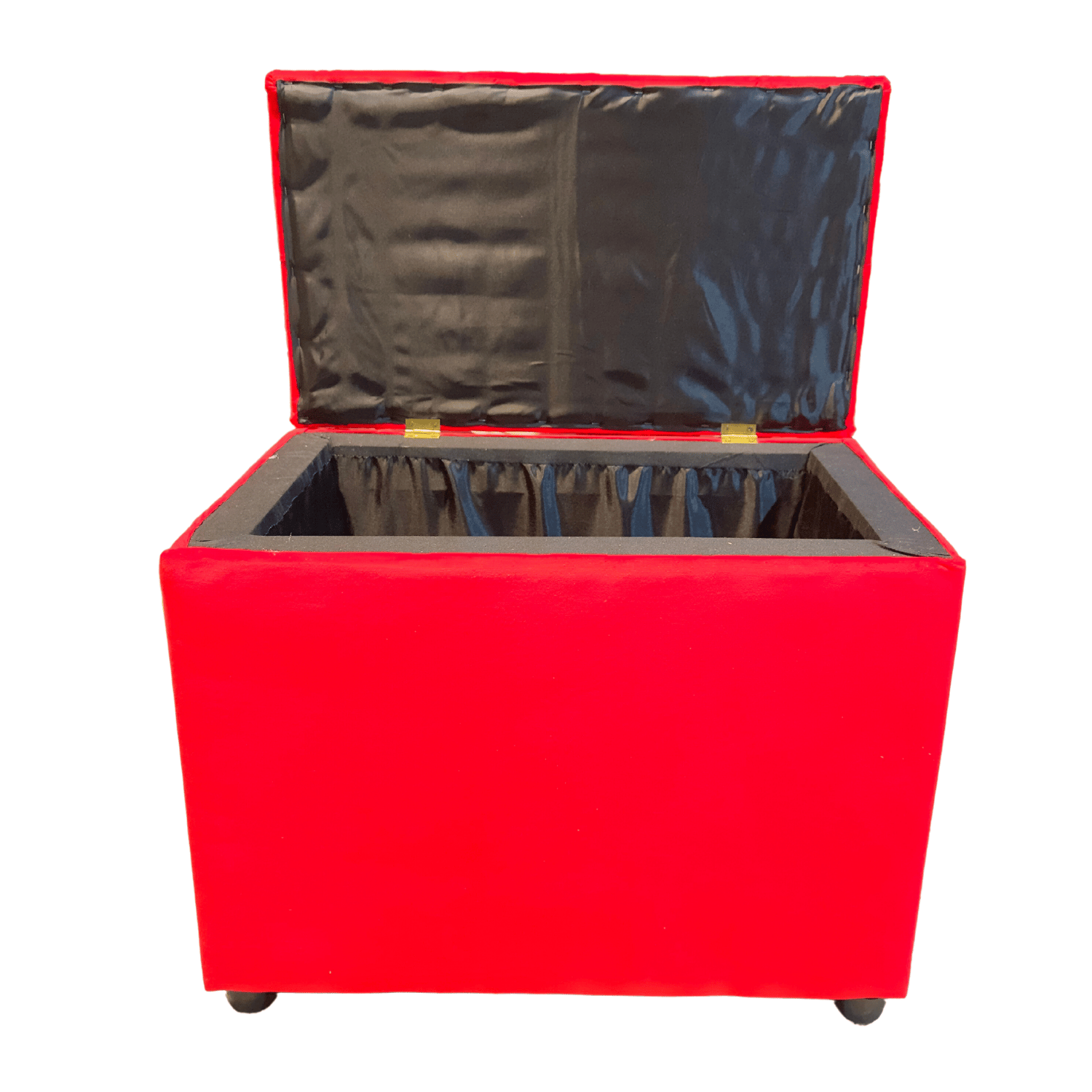 BANQUETA MUEBLES RIMAR ROJO BAUL CAPITONE DIAMANTE FELPA 60X40X50X40 - 4