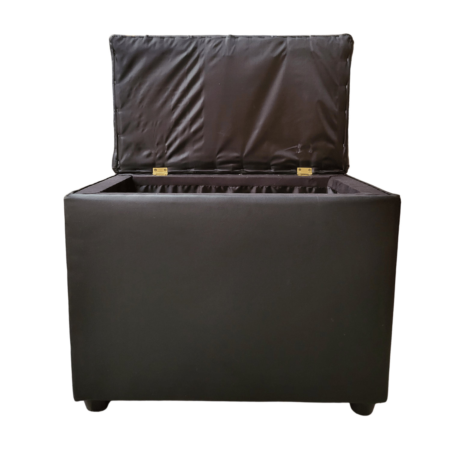 BANQUETA MUEBLES RIMAR NEGRO BAUL CAPITONE ECO CUERO 60X40X50X40 - 5