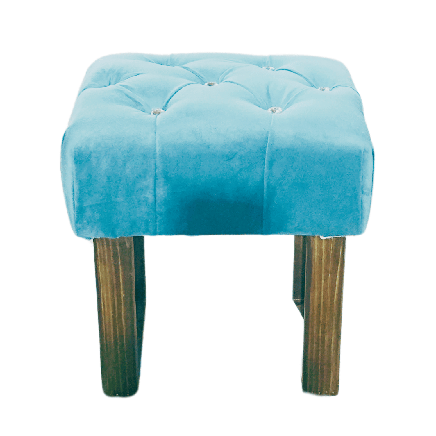 BANQUETA MUEBLES RIMAR TURQUESA CAPITONE DIAMANTE 40X30X40 - 4