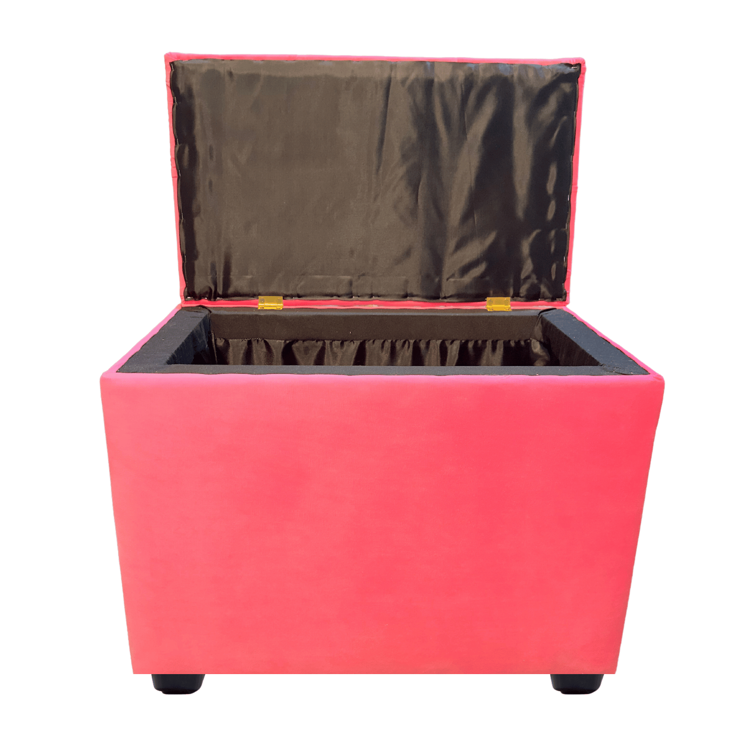 BANQUETA MUEBLES RIMAR ROSADO BAUL CAPITONE DIAMANTE CLARO FELPA 60X40X50X40 - 5