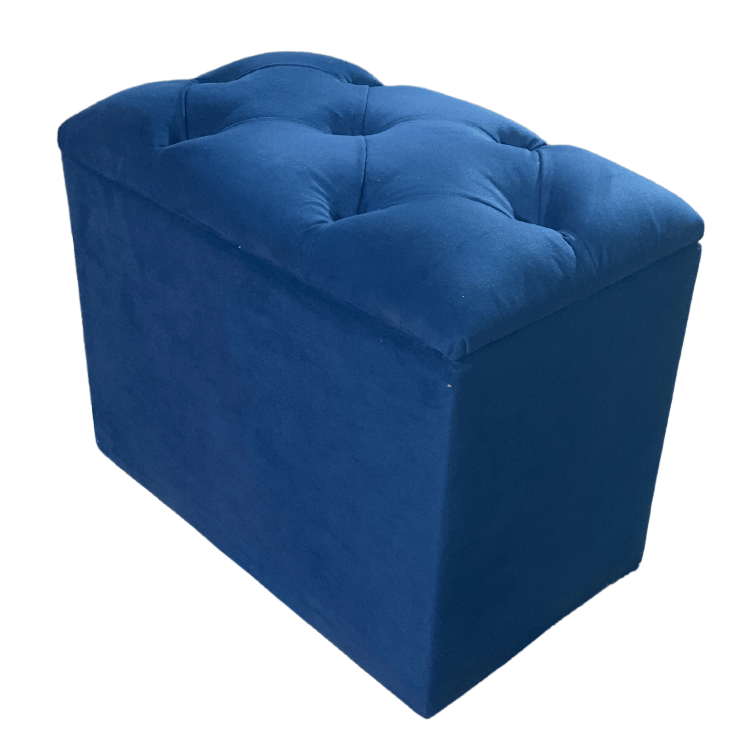 BANQUETA MUEBLES RIMAR AZUL MARINO BAUL CAPITONE FELPA 60X40X50X40 - 3
