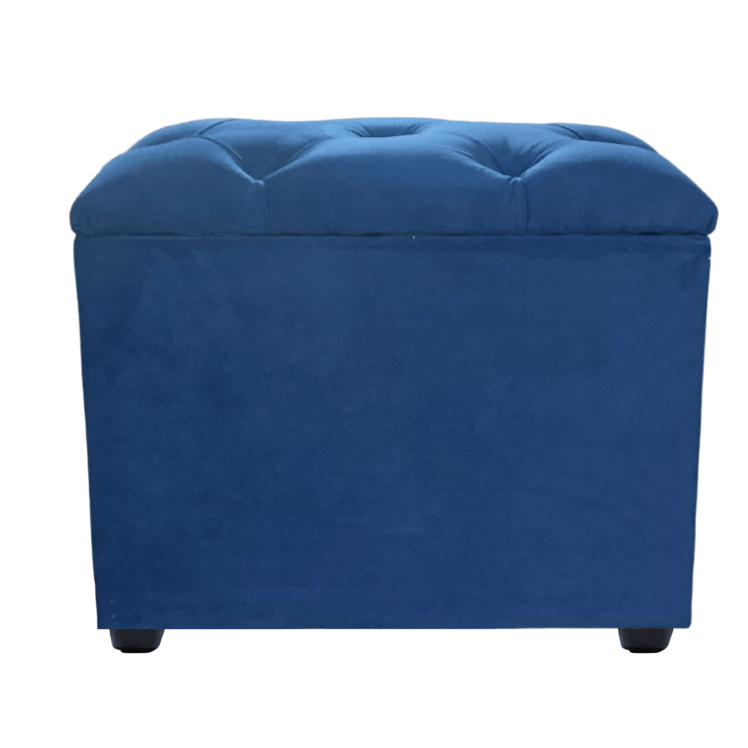 BANQUETA MUEBLES RIMAR AZUL MARINO BAUL CAPITONE FELPA 60X40X50X40 - 4
