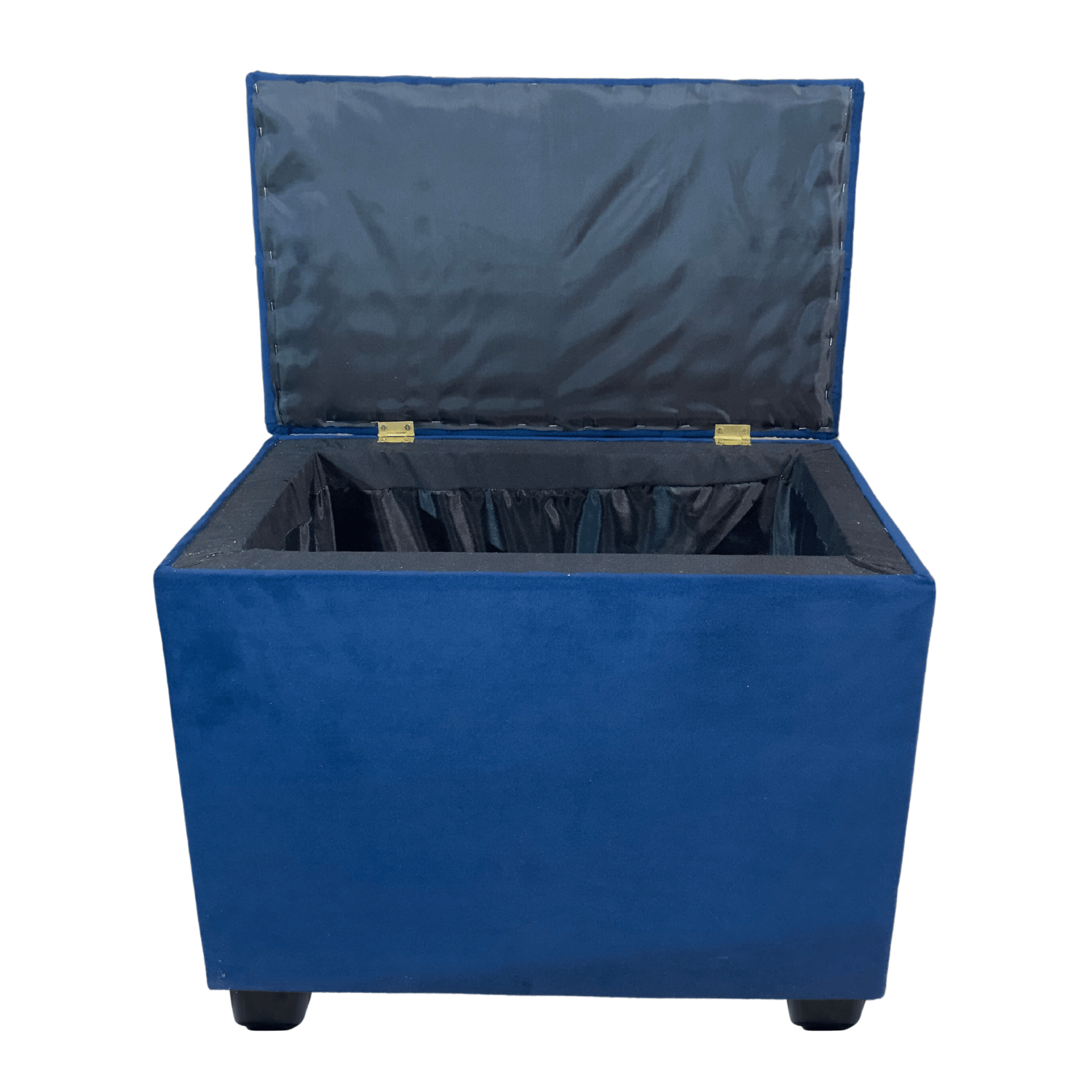 BANQUETA MUEBLES RIMAR AZUL MARINO BAUL CAPITONE FELPA 60X40X50X40 - 5