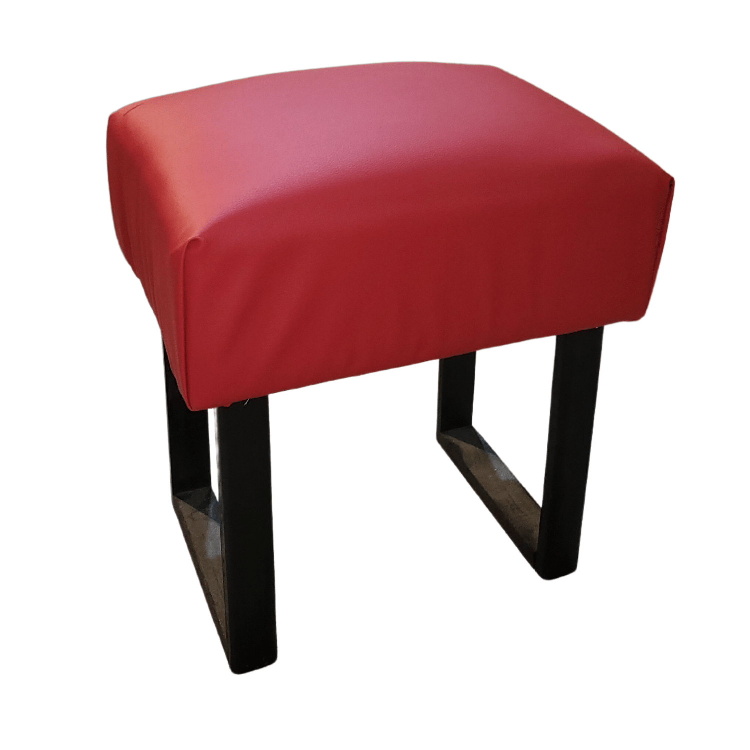 BANQUETA MUEBLES RIMAR ROJO LISA ECO CUERO 40X30X40 - 2