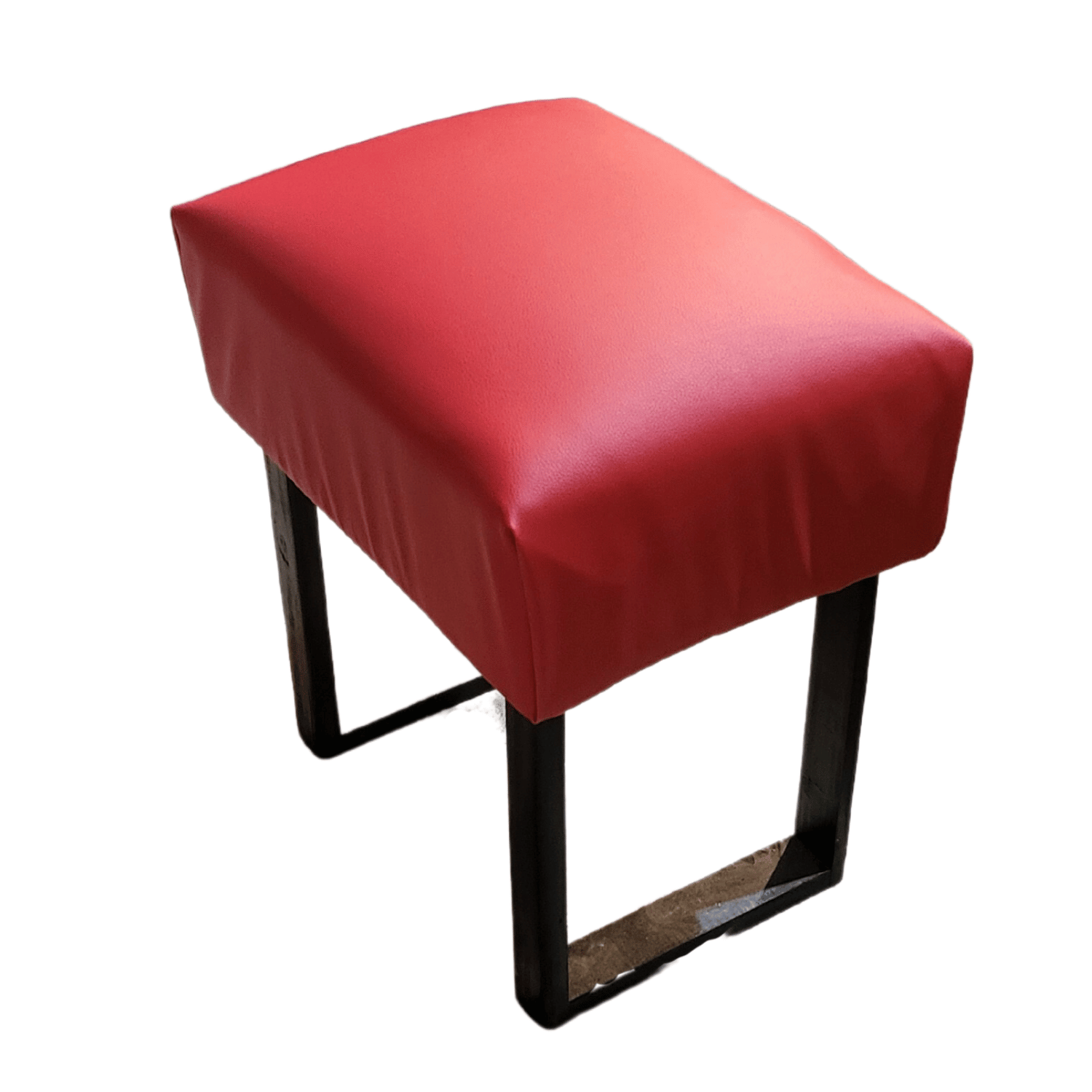 BANQUETA MUEBLES RIMAR ROJO LISA ECO CUERO 40X30X40 - 3