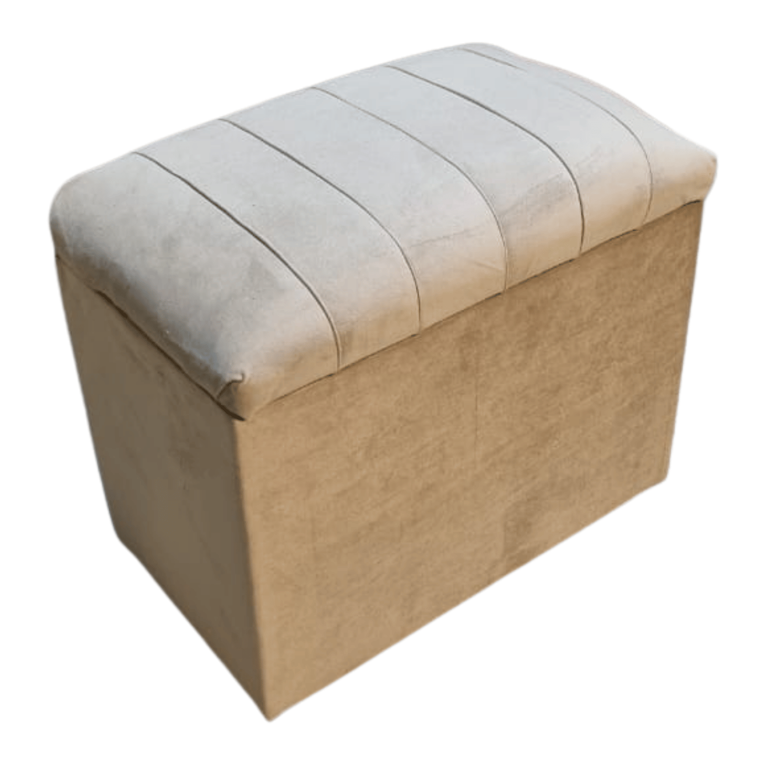 BANQUETA MUEBLES RIMAR BEIGE BAUL LINEAL FELPA 60X40X50X40 - 2