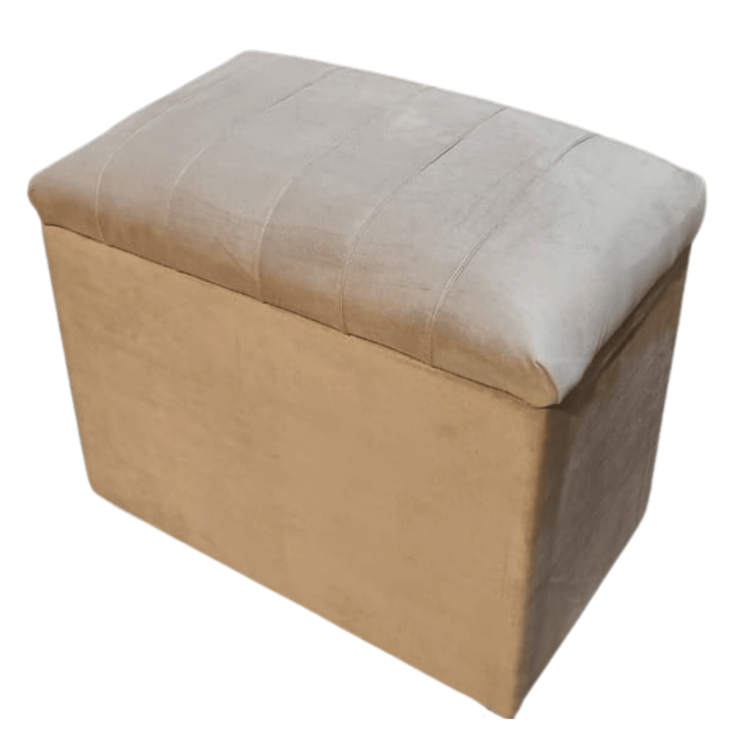 BANQUETA MUEBLES RIMAR BEIGE BAUL LINEAL FELPA 60X40X50X40 - 3