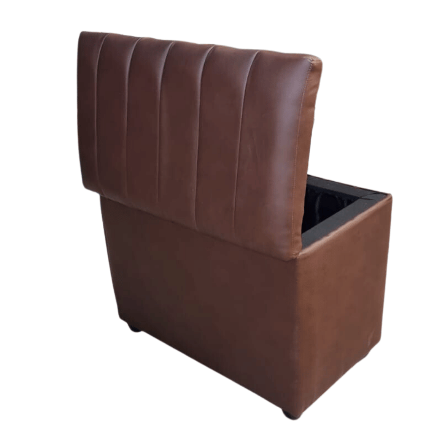 BANQUETA MUEBLES RIMAR CHOCOLATE BAUL TUBULAR ECO CUERO 60X40X50X40 - 6
