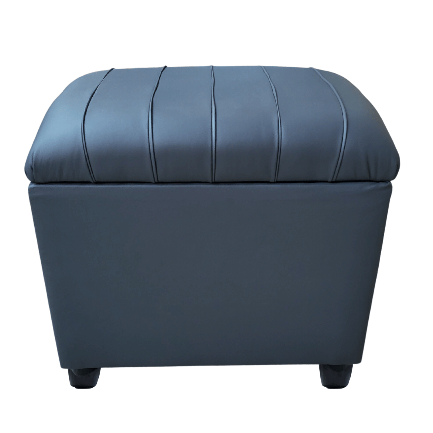 BANQUETA MUEBLES RIMAR GRIS BAUL TUBULAR ECO CUERO 60X40X50X40 - 4