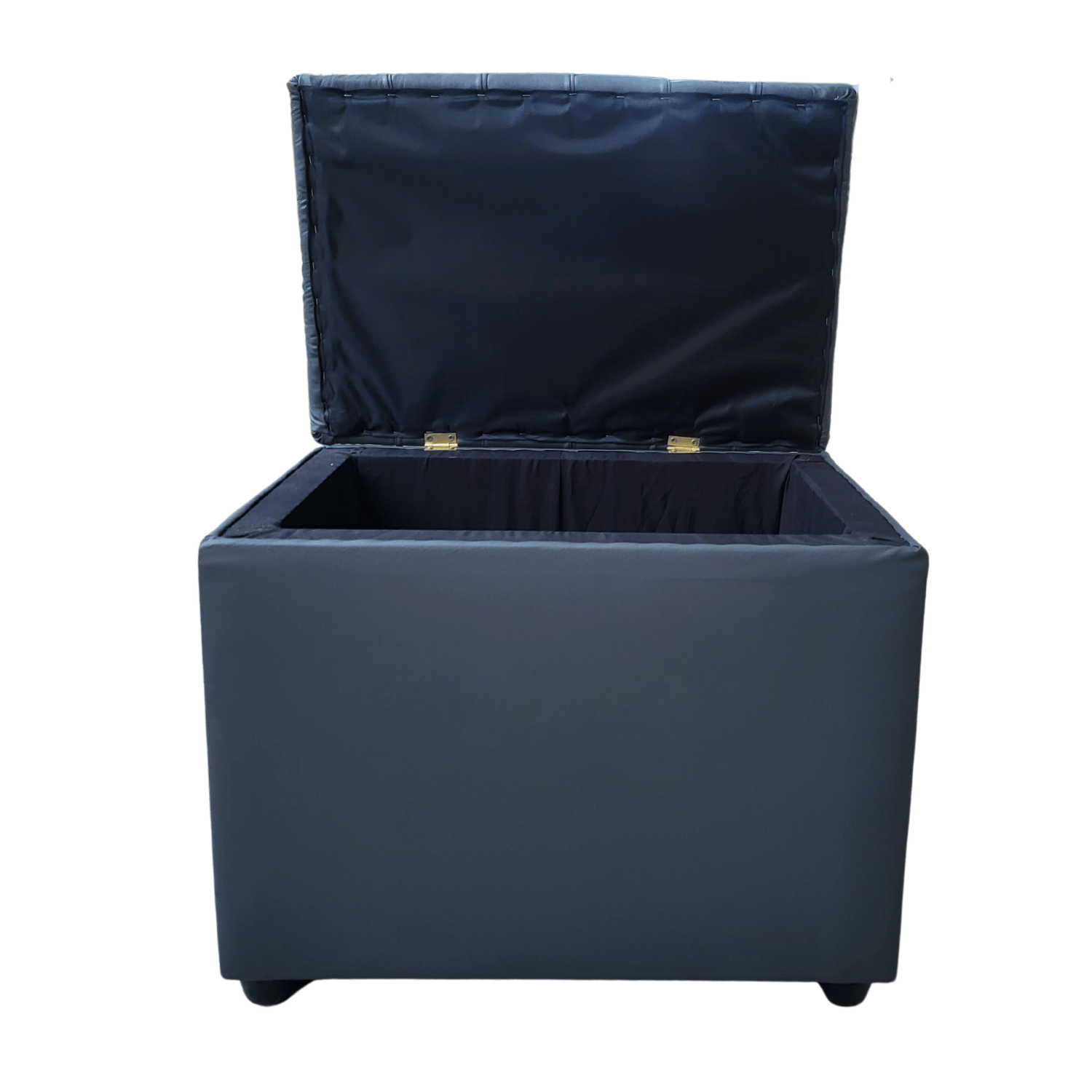 BANQUETA MUEBLES RIMAR GRIS BAUL TUBULAR ECO CUERO 60X40X50X40 - 5