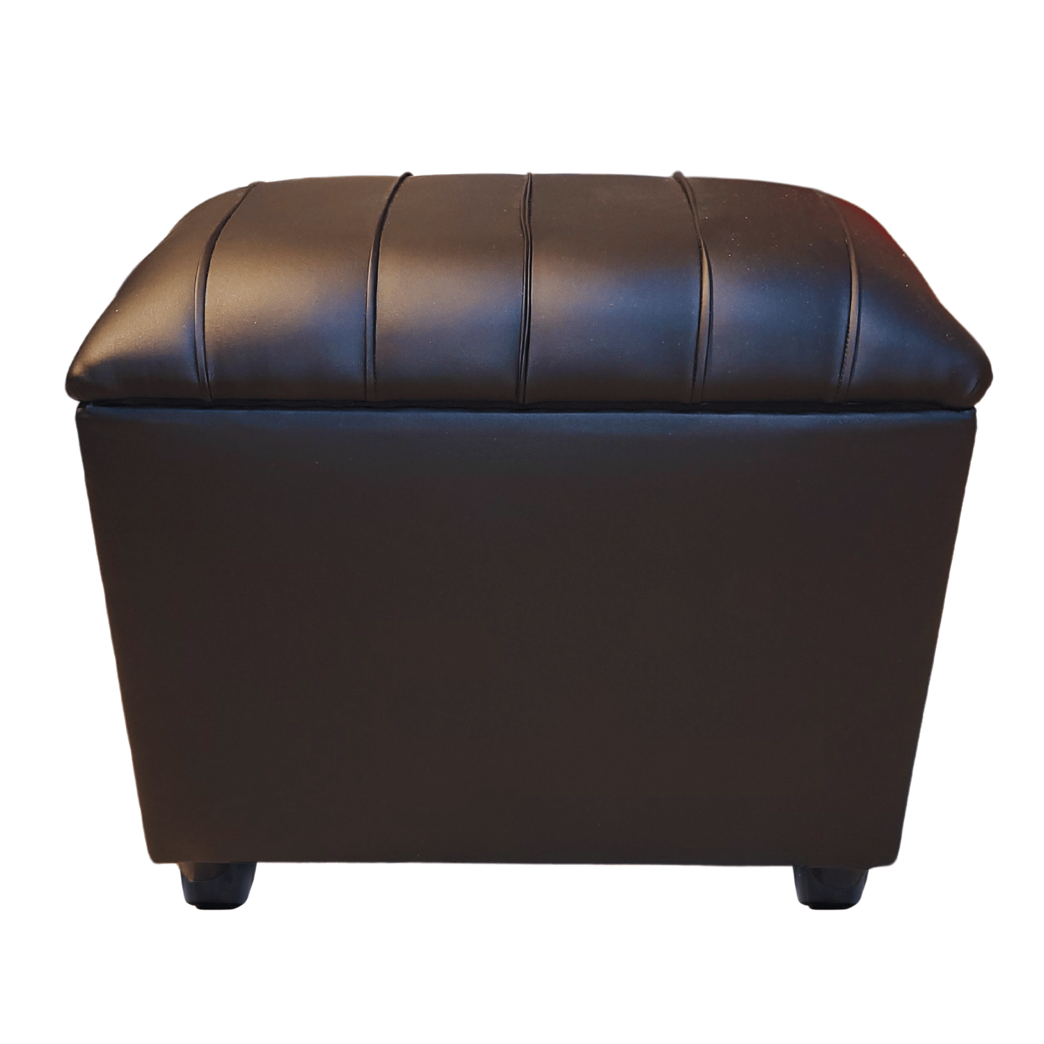BANQUETA MUEBLES RIMAR NEGRO BAUL TUBULAR ECO CUERO 60X40X50X40 - 1