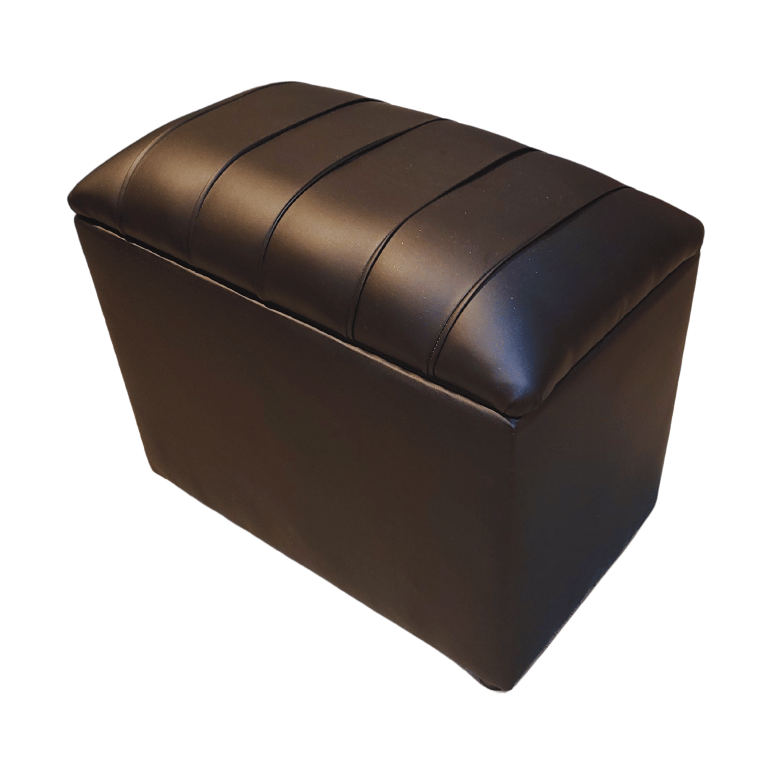 BANQUETA MUEBLES RIMAR NEGRO BAUL TUBULAR ECO CUERO 60X40X50X40 - 3