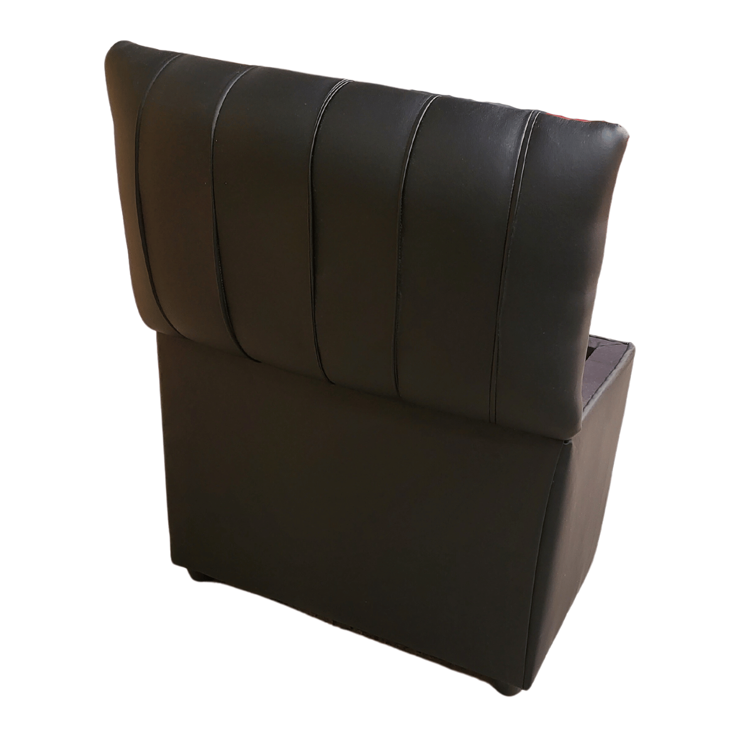 BANQUETA MUEBLES RIMAR NEGRO BAUL TUBULAR ECO CUERO 60X40X50X40 - 6