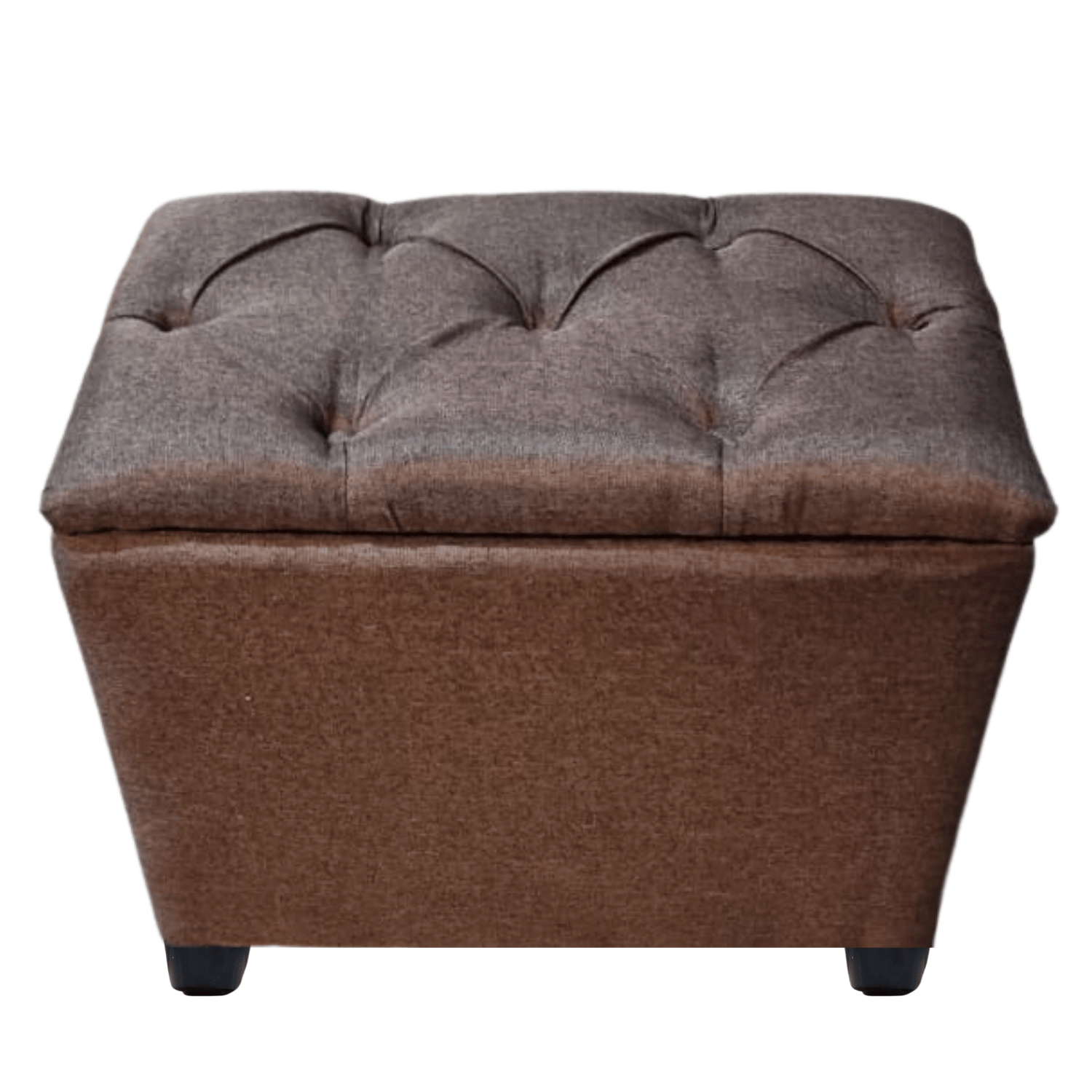 BANQUETA MUEBLES RIMAR CAFÉ BAUL CAPITONE LINO 60X40X50X40 - 4