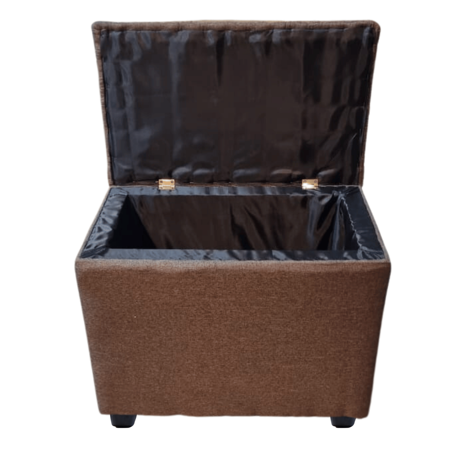 BANQUETA MUEBLES RIMAR CAFÉ BAUL CAPITONE LINO 60X40X50X40 - 5