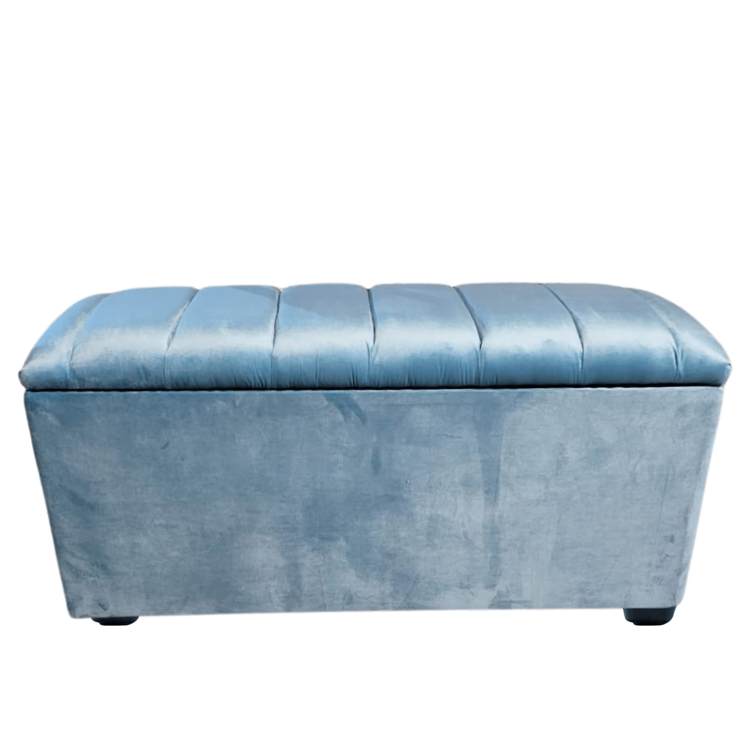 BANQUETA MUEBLES RIMAR TURQUESA BAUL TUBULAR FELPA 105X40X50 - 4