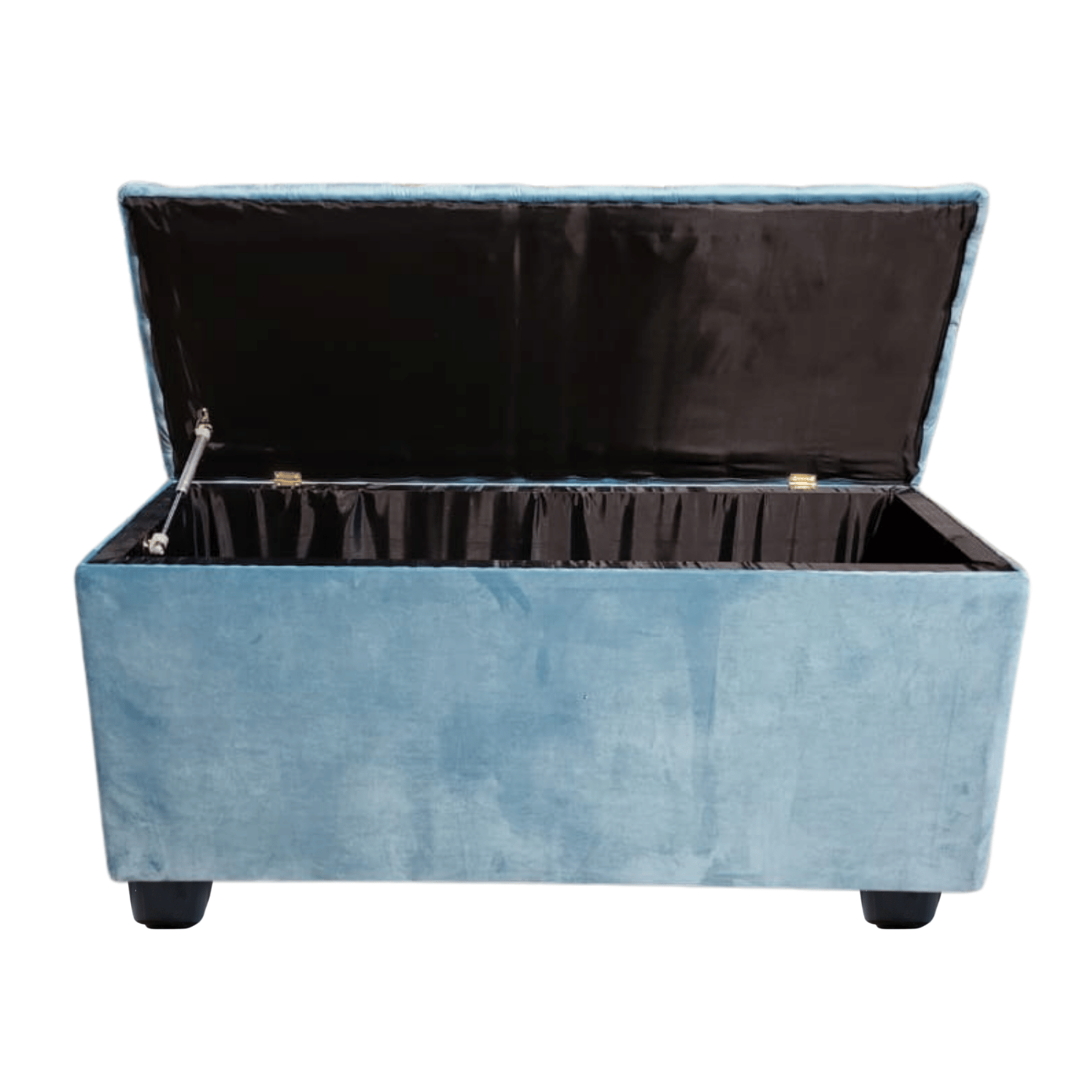 BANQUETA MUEBLES RIMAR TURQUESA BAUL TUBULAR FELPA 105X40X50 - 5