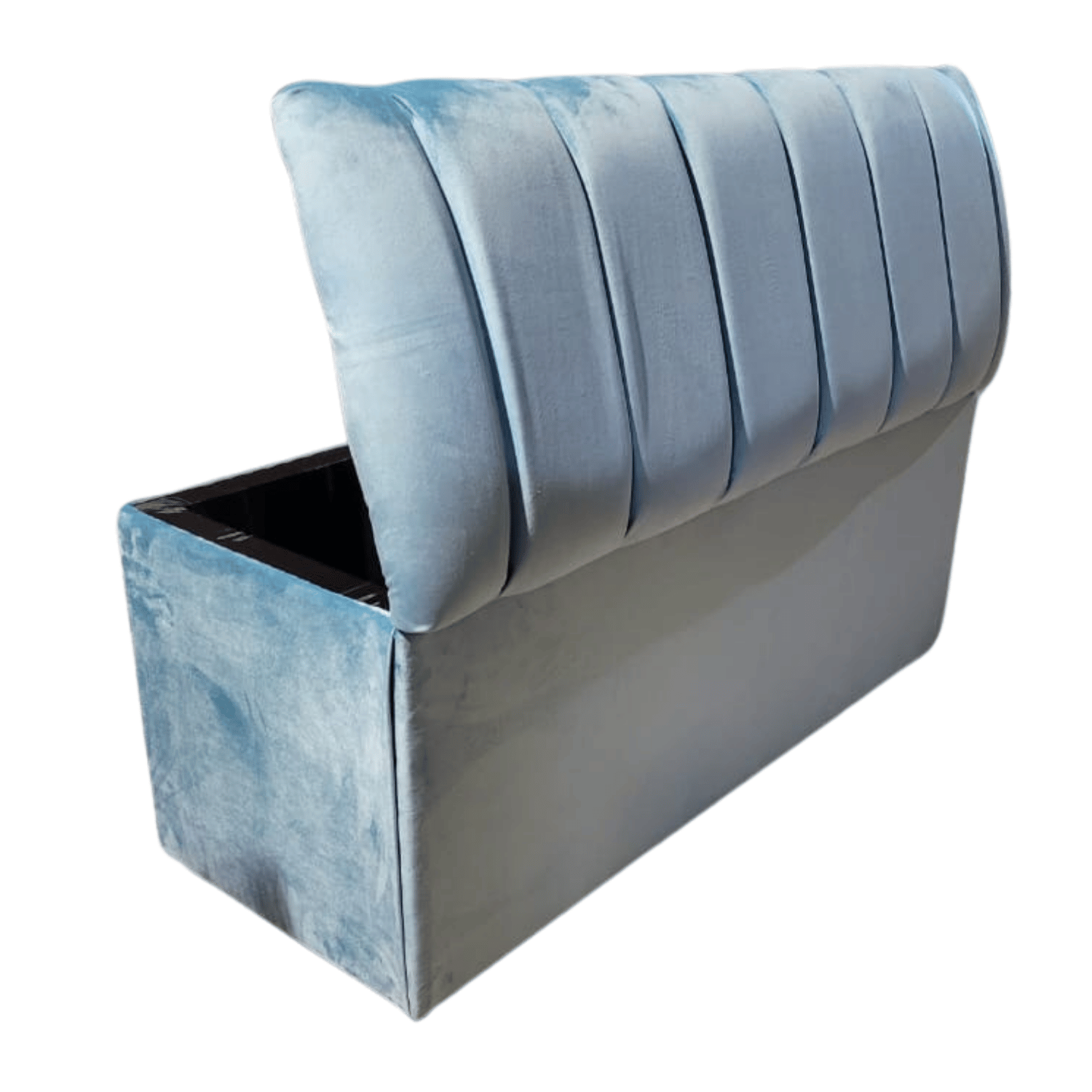 BANQUETA MUEBLES RIMAR TURQUESA BAUL TUBULAR FELPA 105X40X50 - 6