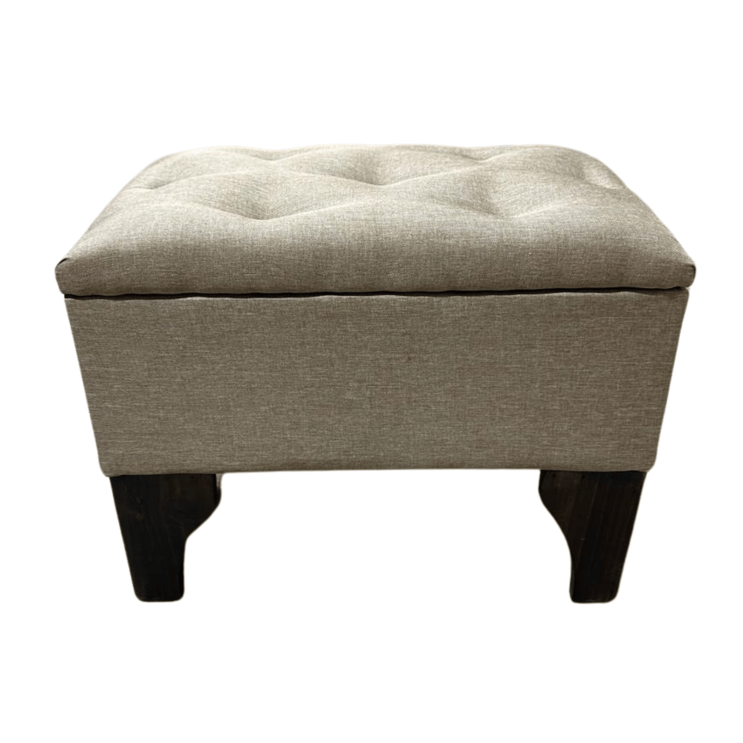 BANQUETA MUEBLES RIMAR CANELA BAUL BOTONE LINO 60X40X45X20 - 1