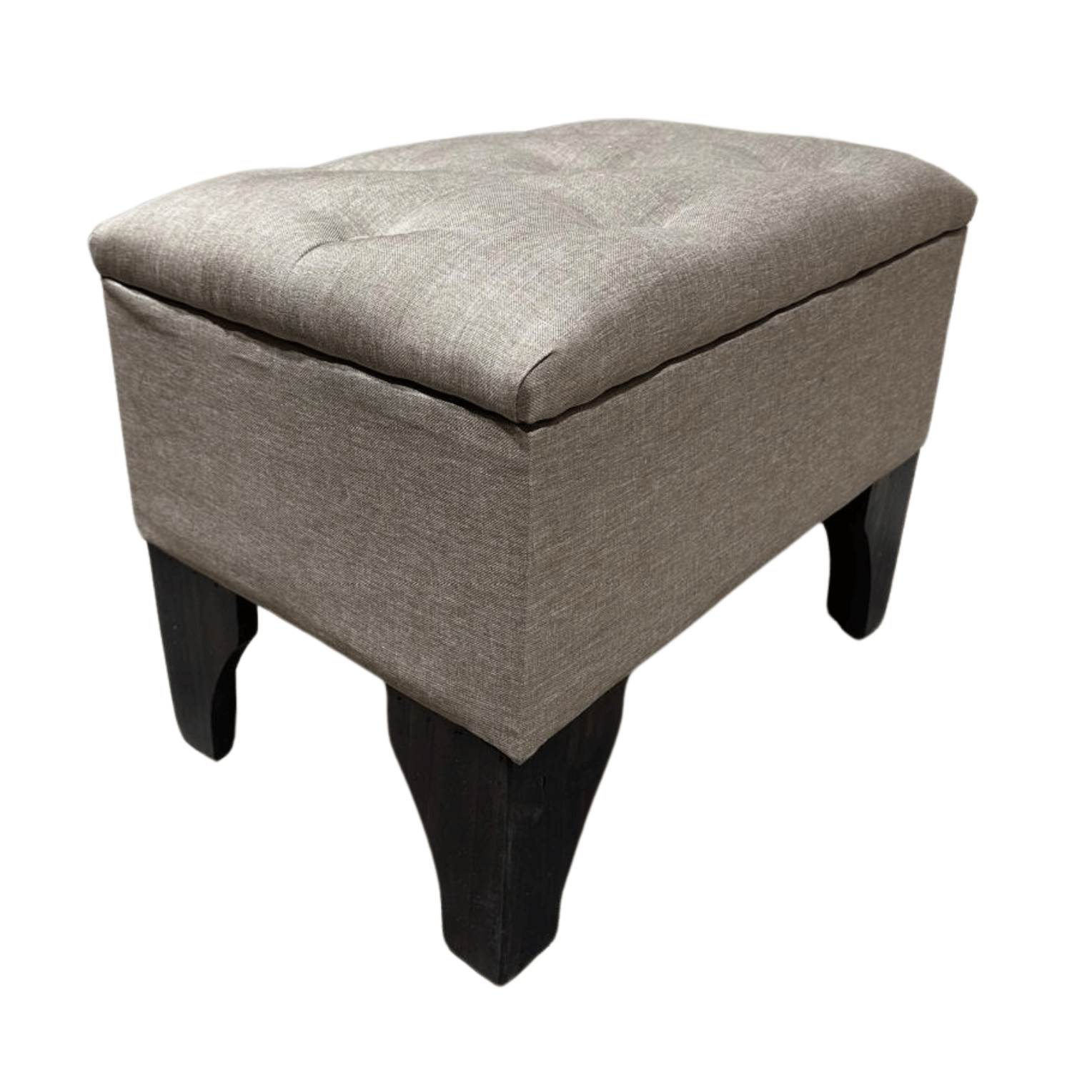 BANQUETA MUEBLES RIMAR CANELA BAUL BOTONE LINO 60X40X45X20 - 3
