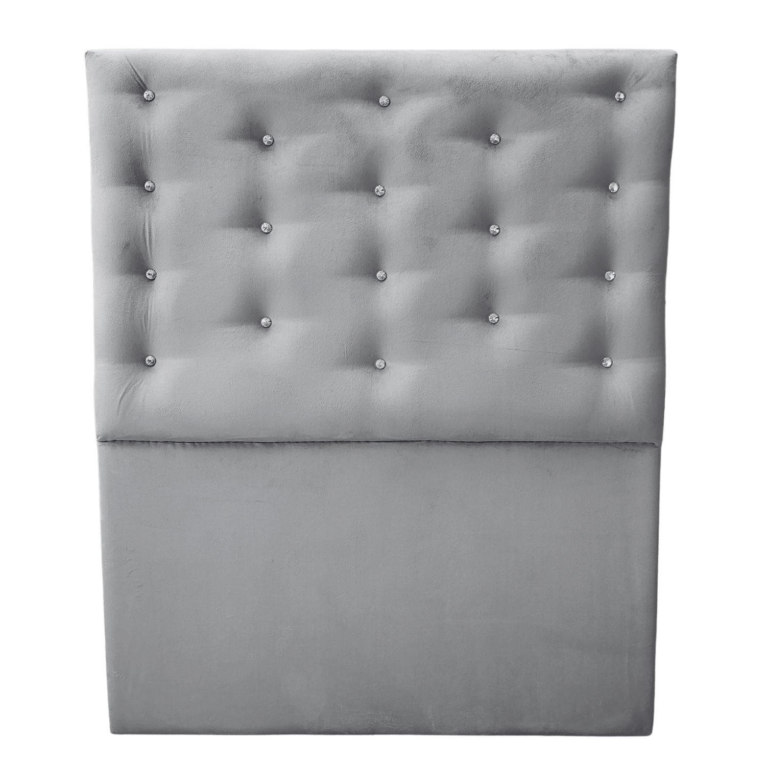 RESPALDO MUEBLES RIMAR A PISO DIAMANTE 1 PLAZA FELPA GRIS CLARO - 1