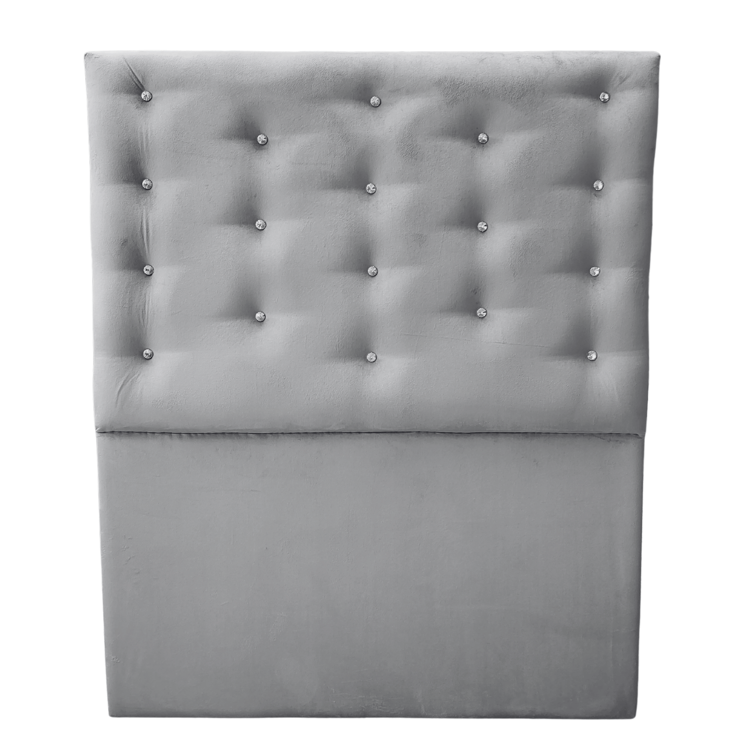 RESPALDO MUEBLES RIMAR A PISO DIAMANTE 1 PLAZA FELPA GRIS CLARO - 5
