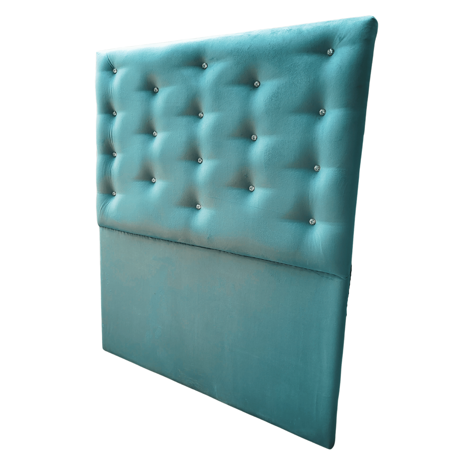 RESPALDO MUEBLES RIMAR A PISO DIAMANTE 1 PLAZA FELPA TURQUESA - 3