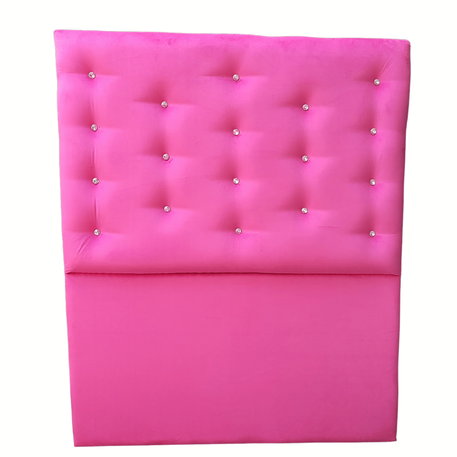 RESPALDO MUEBLES RIMAR A PISO DIAMANTE 1 PLAZA FELPA FUCSIA - 1