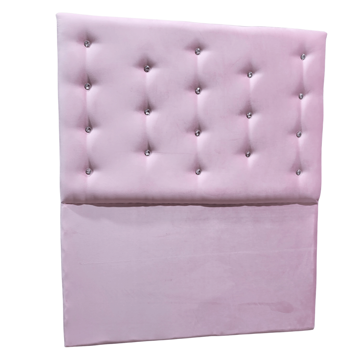 RESPALDO MUEBLES RIMAR A PISO DIAMANTE 1 PLAZA FELPA ROSA PASTEL - 1