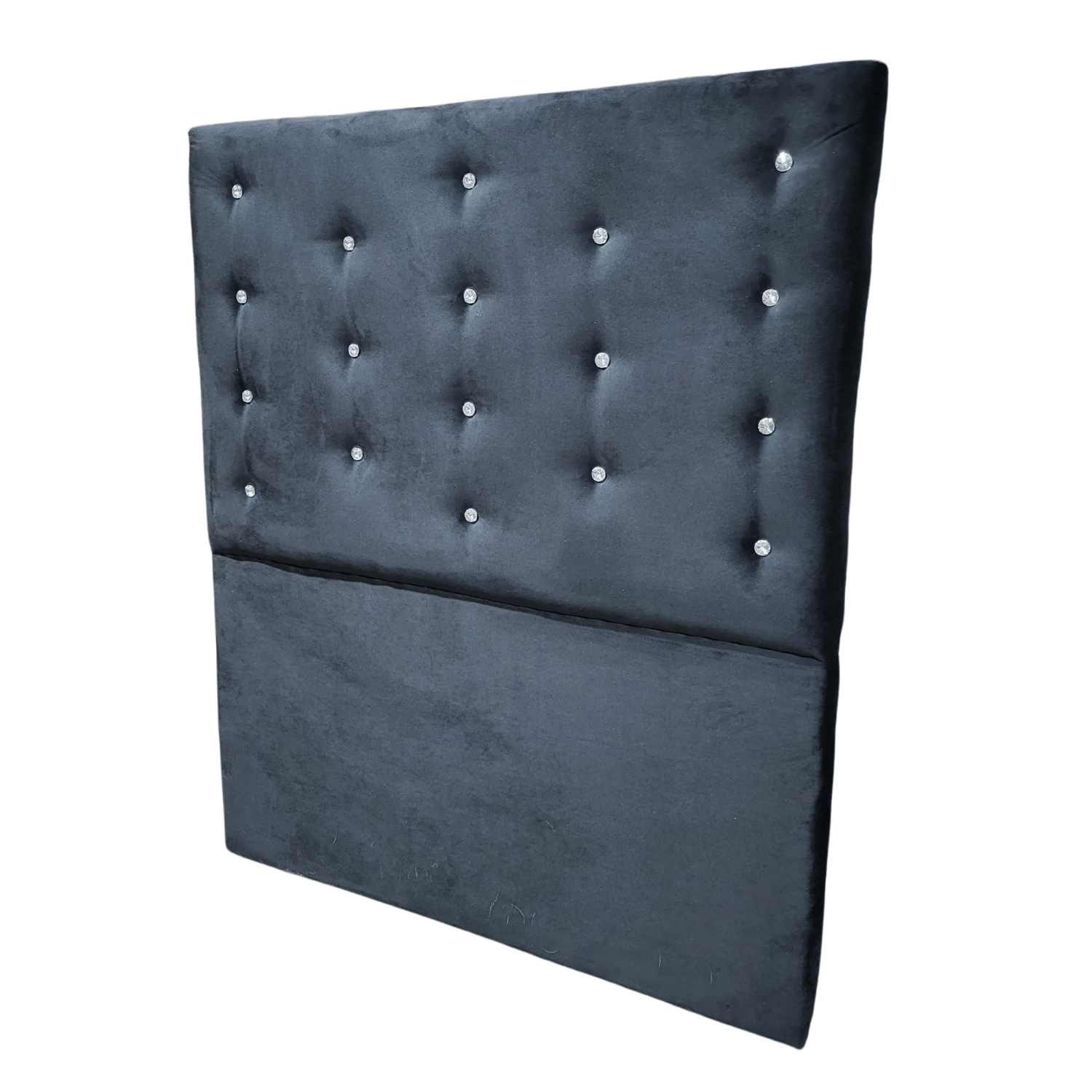 RESPALDO MUEBLES RIMAR A PISO DIAMANTE 1 PLAZA FELPA NEGRO - 3