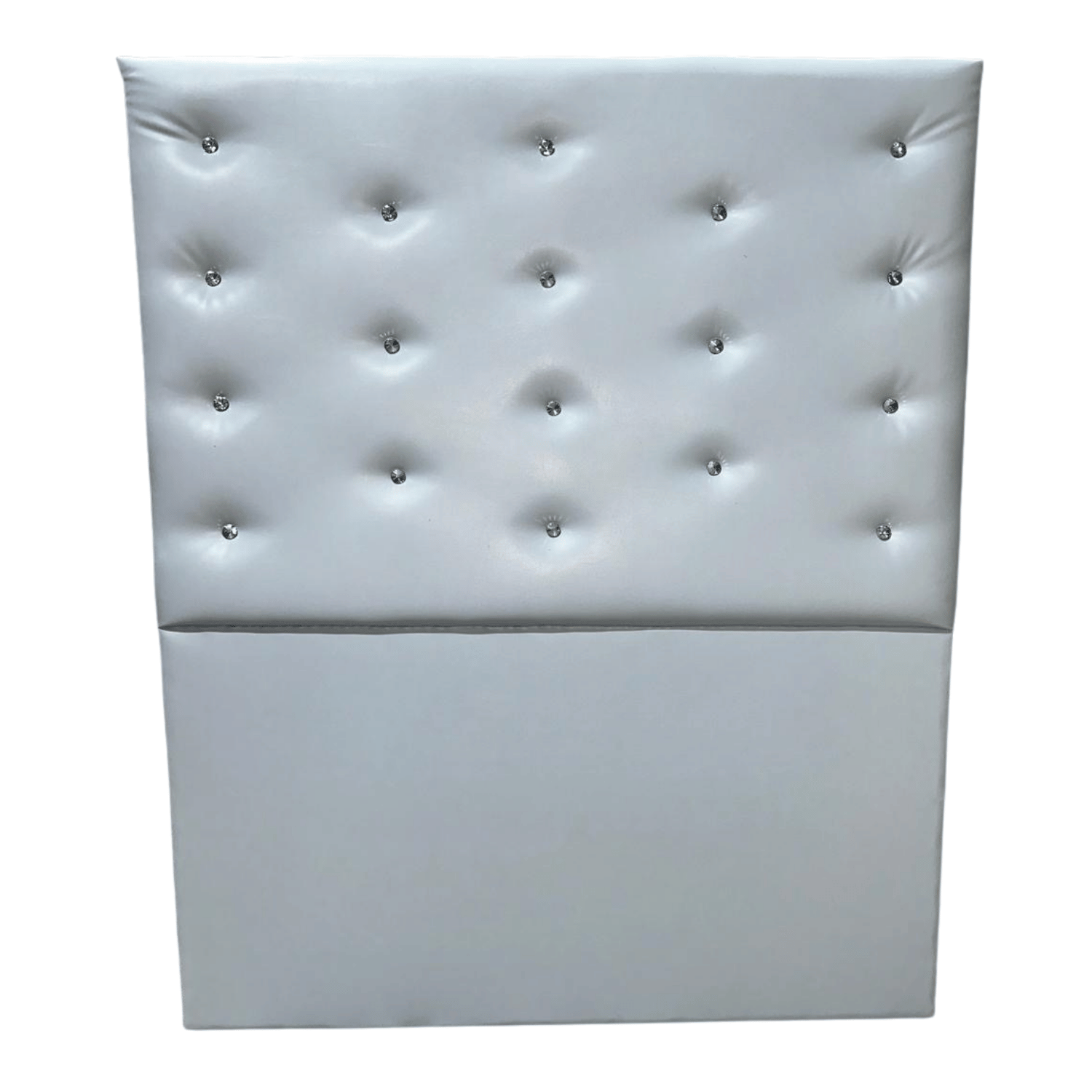 RESPALDO MUEBLES RIMAR A PISO DIAMANTE 1 PLAZA ECO CUERO BLANCO - 4