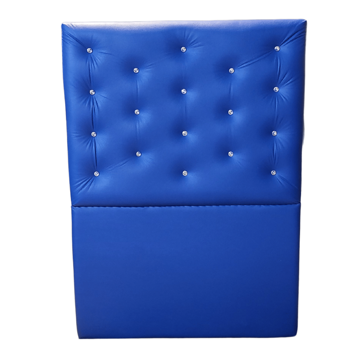 RESPALDO MUEBLES RIMAR A PISO DIAMANTE 1 PLAZA ECO CUERO AZUL - 4