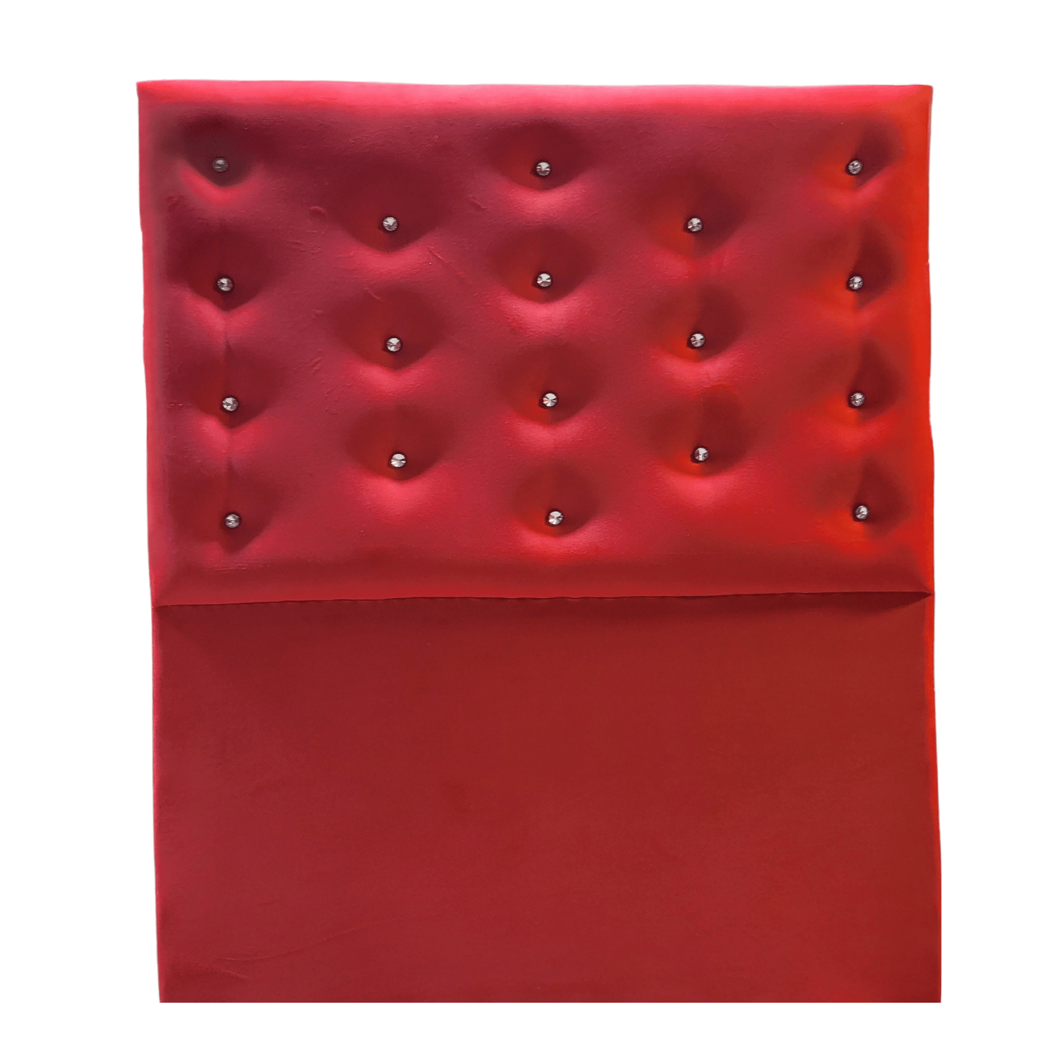 RESPALDO MUEBLES RIMAR A PISO DIAMANTE 1 PLAZA FELPA ROJO - 1