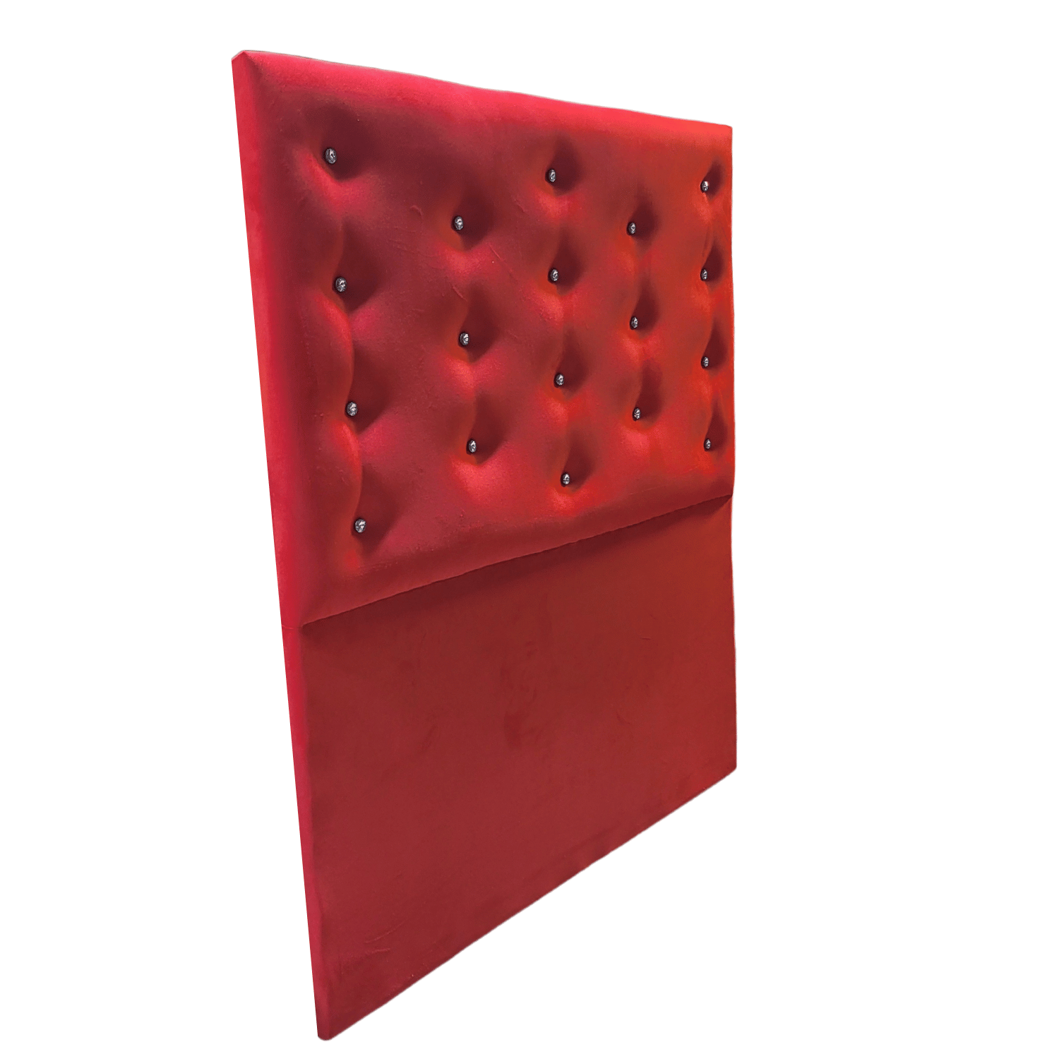 RESPALDO MUEBLES RIMAR A PISO DIAMANTE 1 PLAZA FELPA ROJO - 2