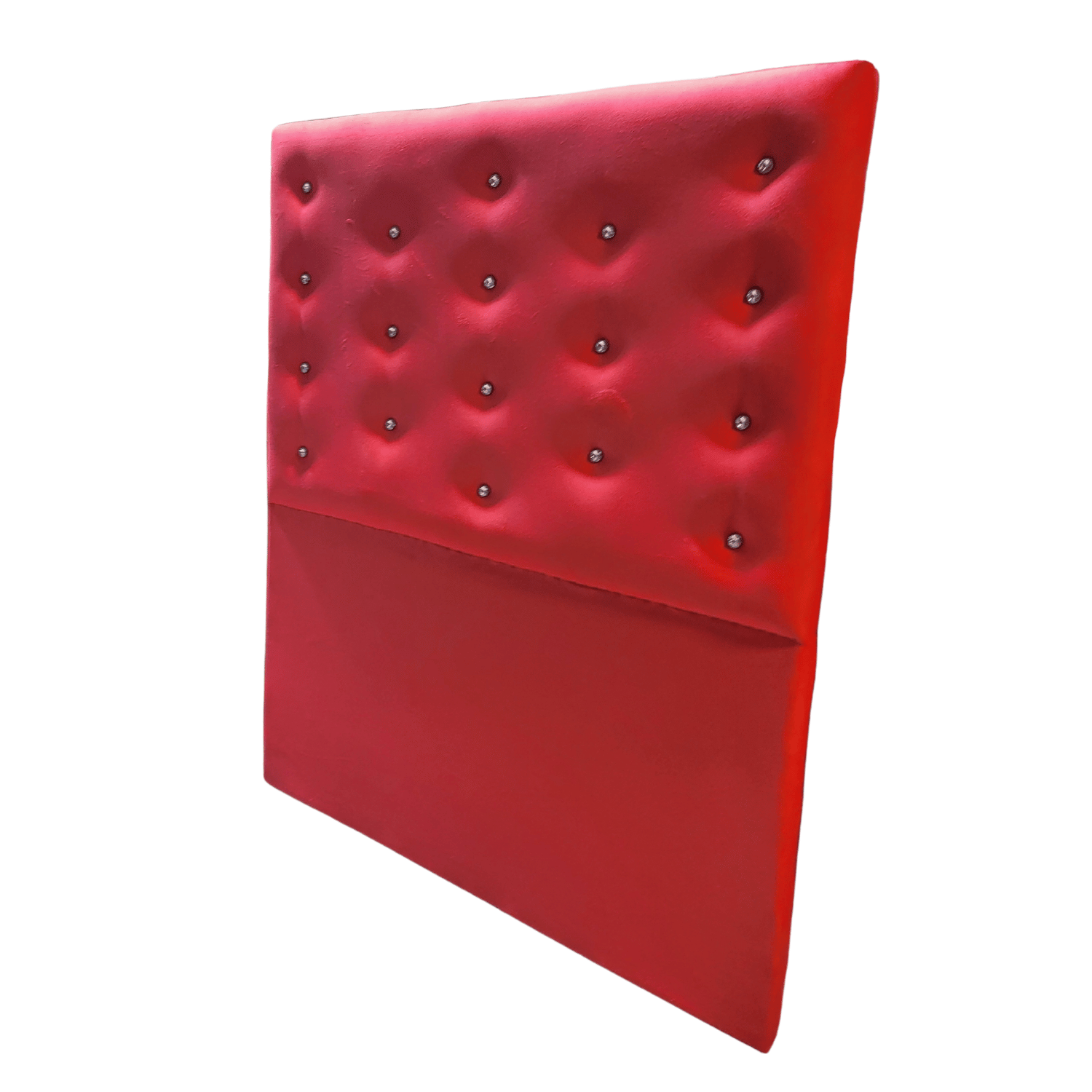 RESPALDO MUEBLES RIMAR A PISO DIAMANTE 1 PLAZA FELPA ROJO - 3