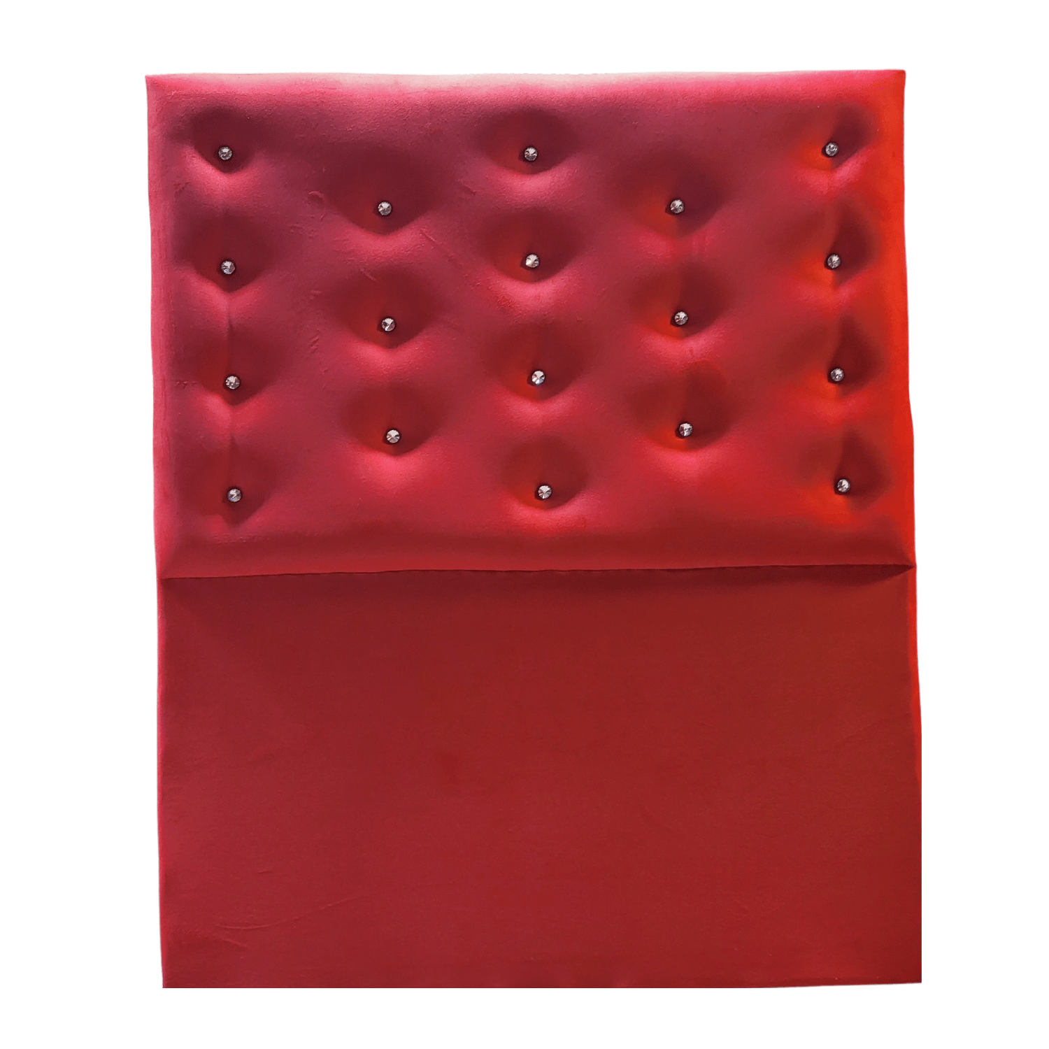 RESPALDO MUEBLES RIMAR A PISO DIAMANTE 1 PLAZA FELPA ROJO - 4