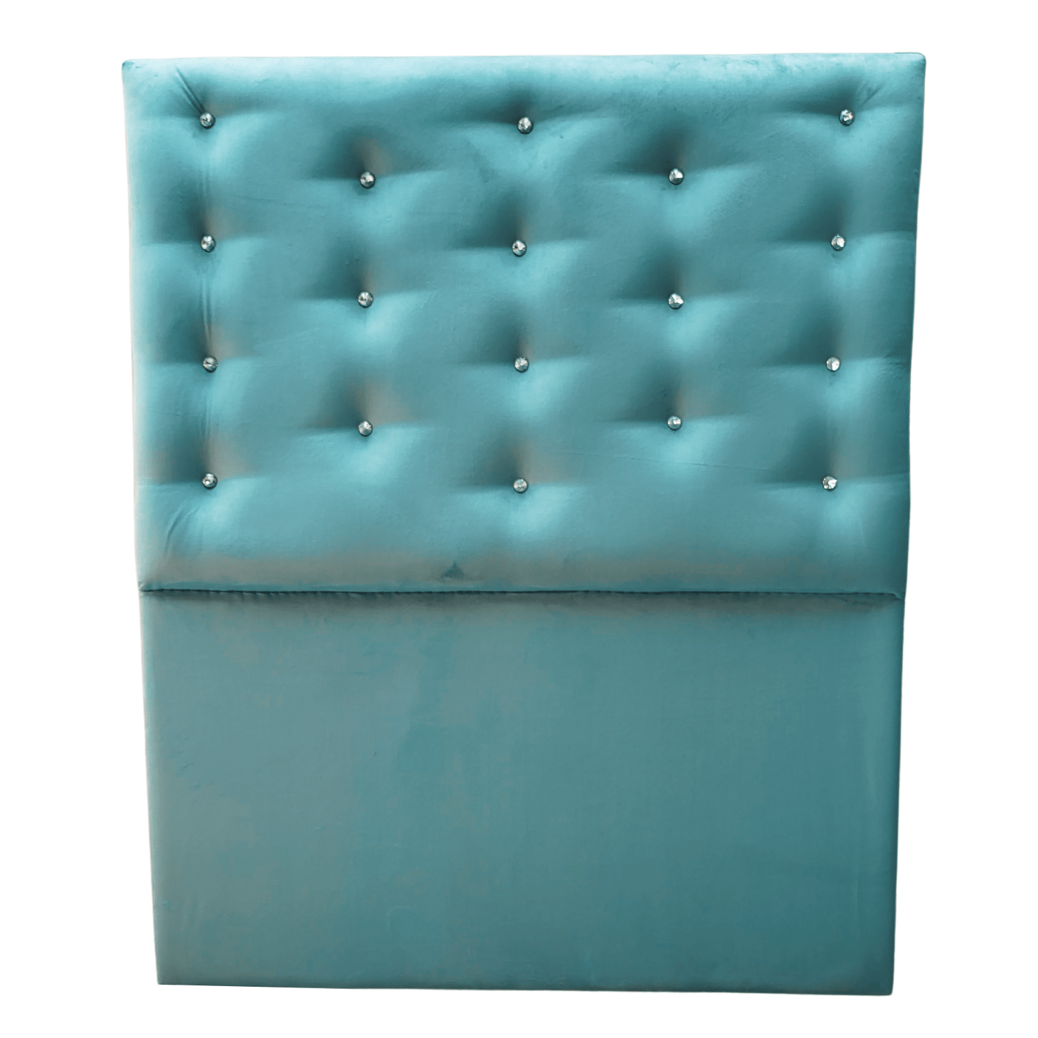RESPALDO MUEBLES RIMAR A PISO DIAMANTE 1.5 PLAZAS FELPA TURQUESA - 4
