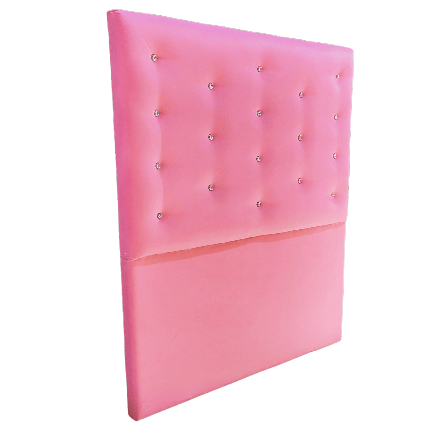 RESPALDO MUEBLES RIMAR A PISO DIAMANTE 1.5 PLAZAS FELPA ROSADO CLARO - 2