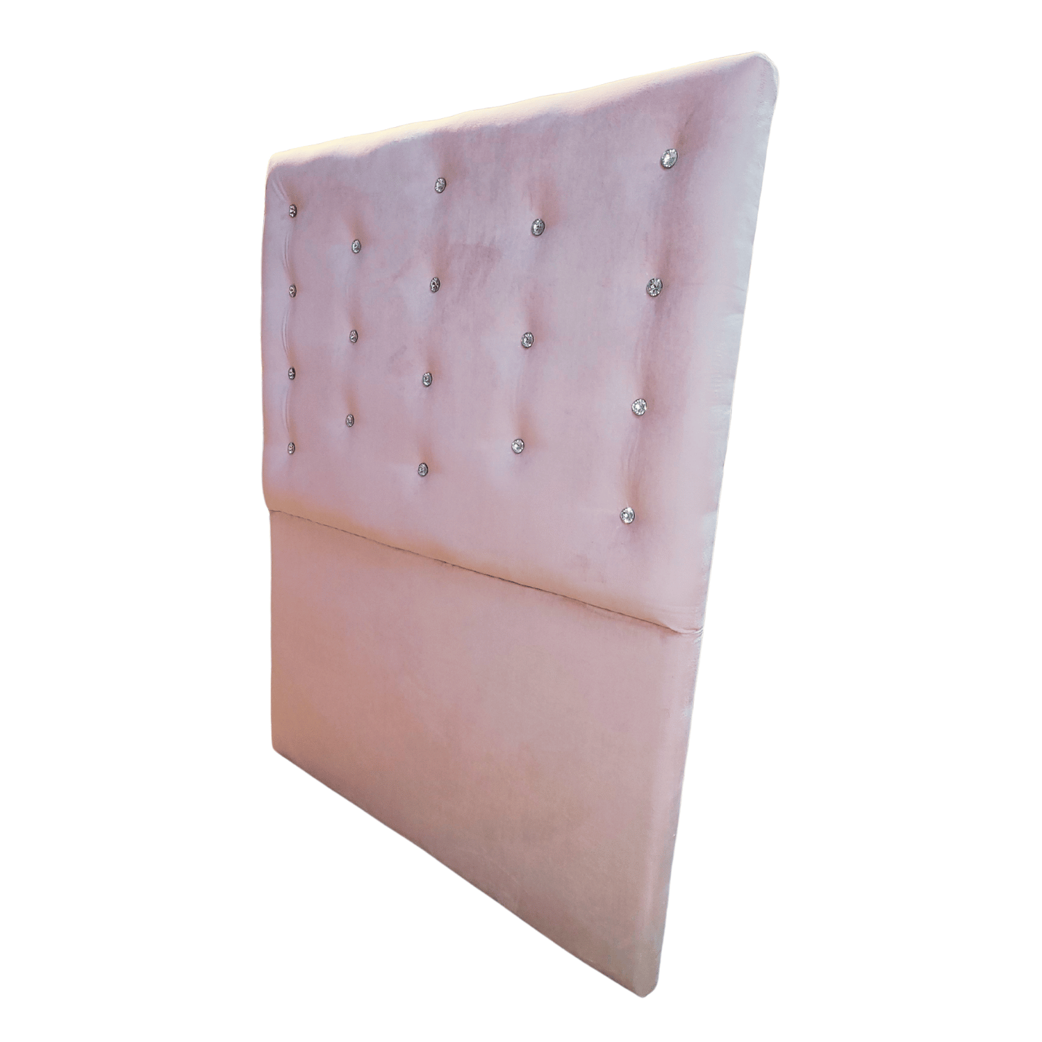 RESPALDO MUEBLES RIMAR A PISO DIAMANTE 1.5 PLAZAS FELPA ROSA PASTEL - 3