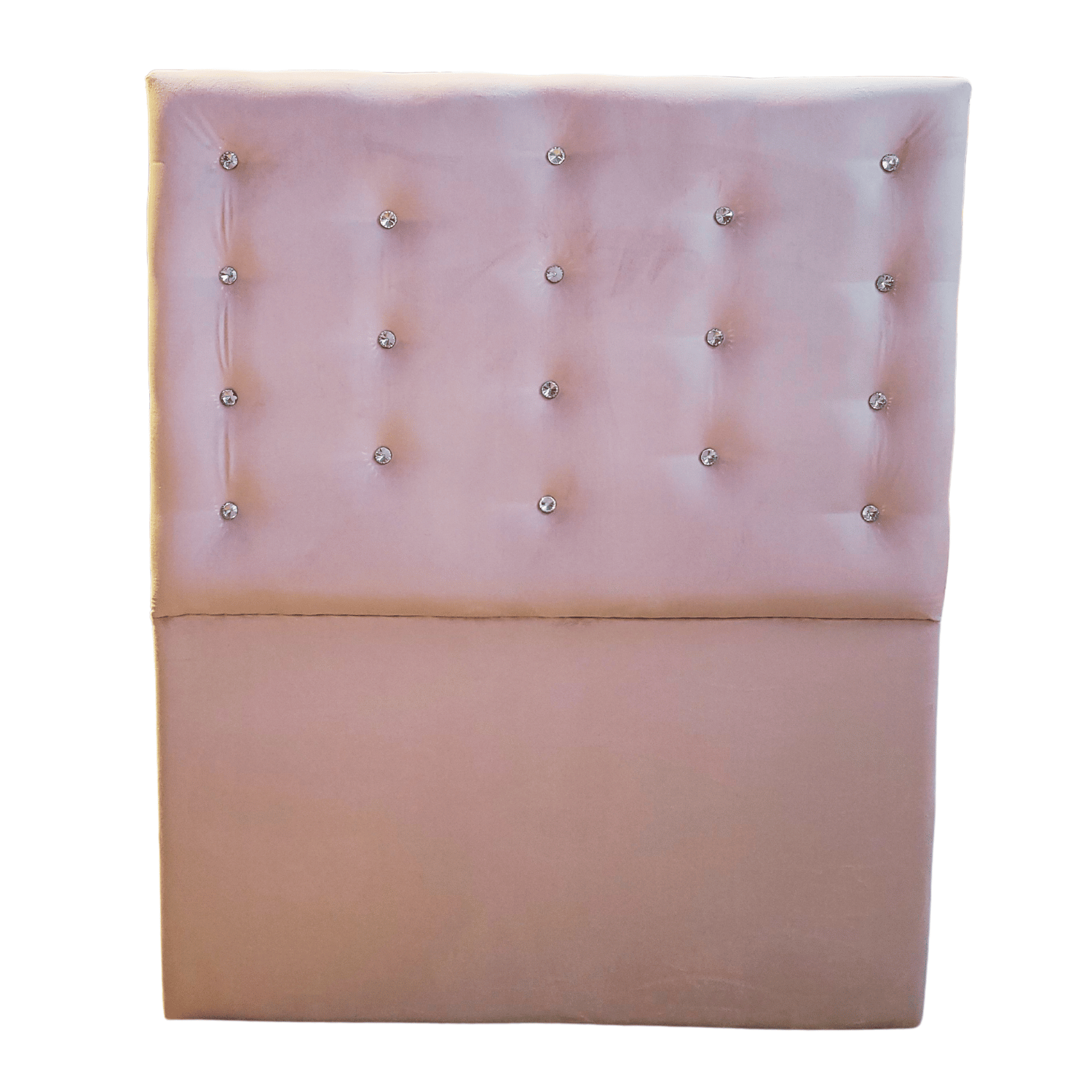 RESPALDO MUEBLES RIMAR A PISO DIAMANTE 1.5 PLAZAS FELPA ROSA PASTEL - 4
