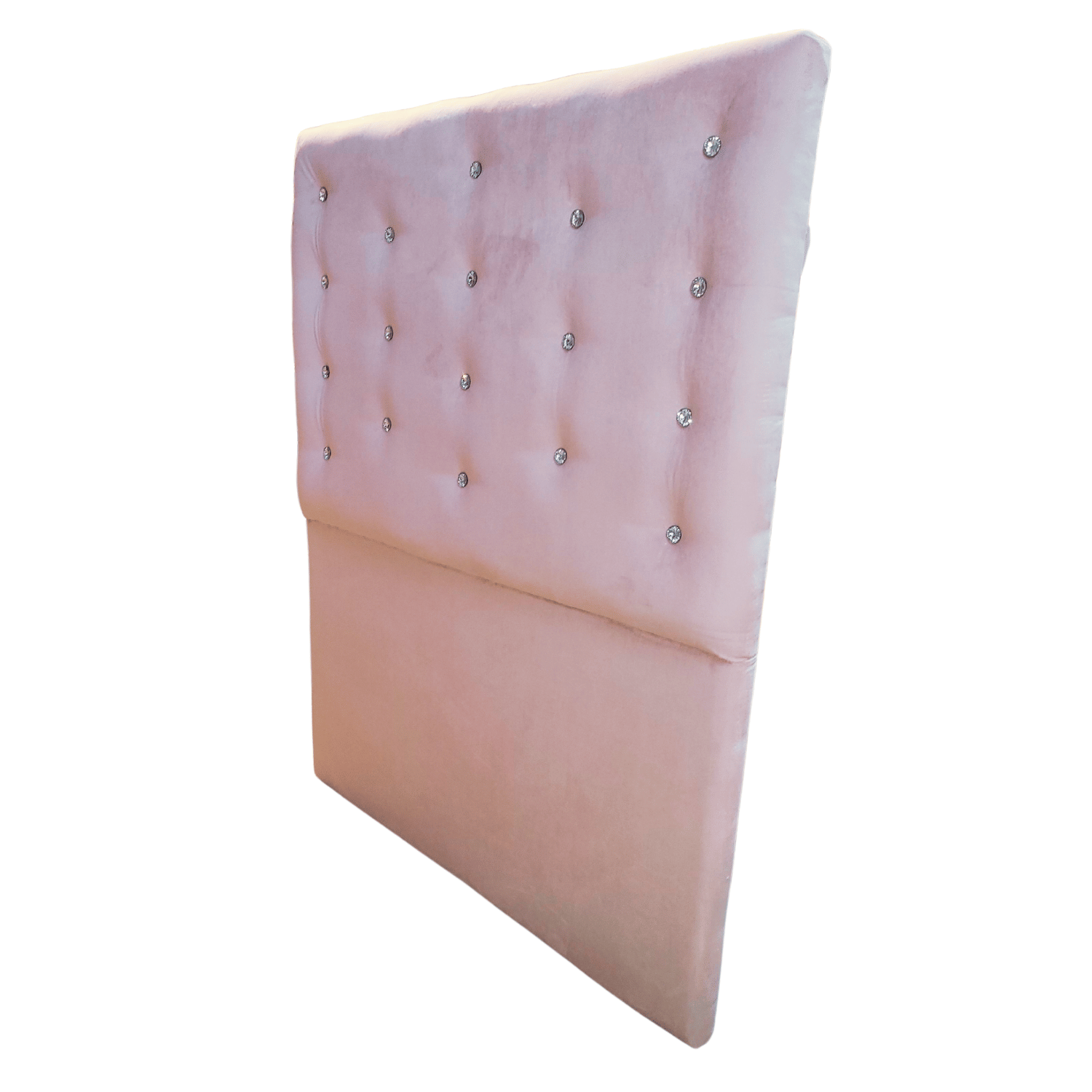 RESPALDO MUEBLES RIMAR A PISO DIAMANTE 1.5 PLAZAS FELPA ROSA PASTEL - 5